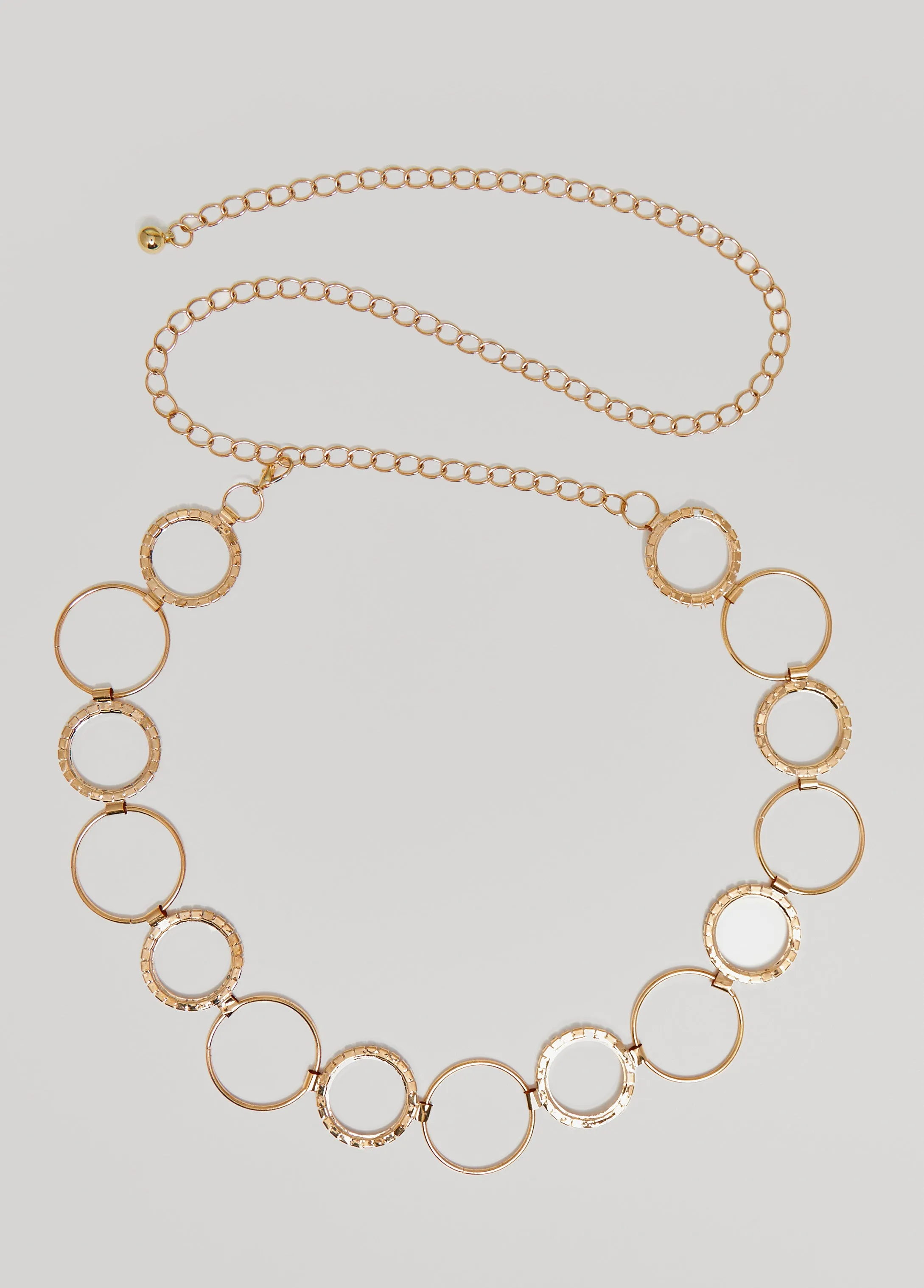 Crystal Circle Chain Belt sold by Ashley Stewart
