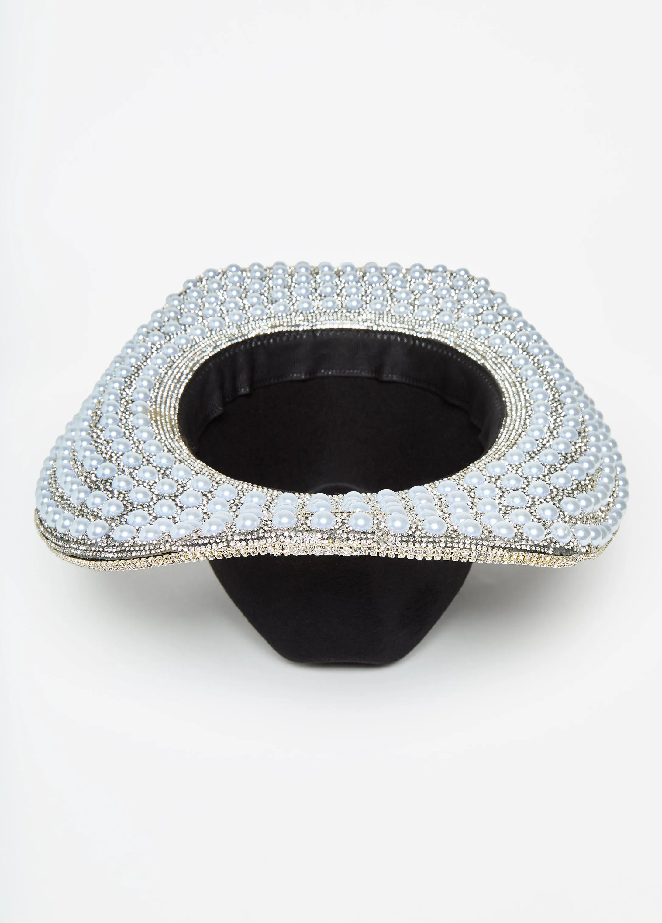 Faux Pearl And Crystal Cowboy Hat sold by Ashley Stewart product image thumbnail 2