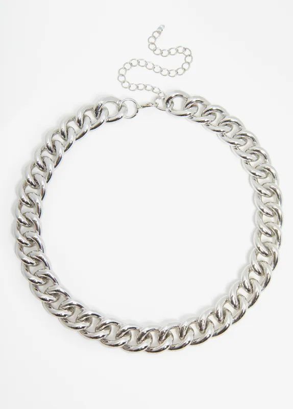 Silver Tone Chain Link Necklace sold by Ashley Stewart