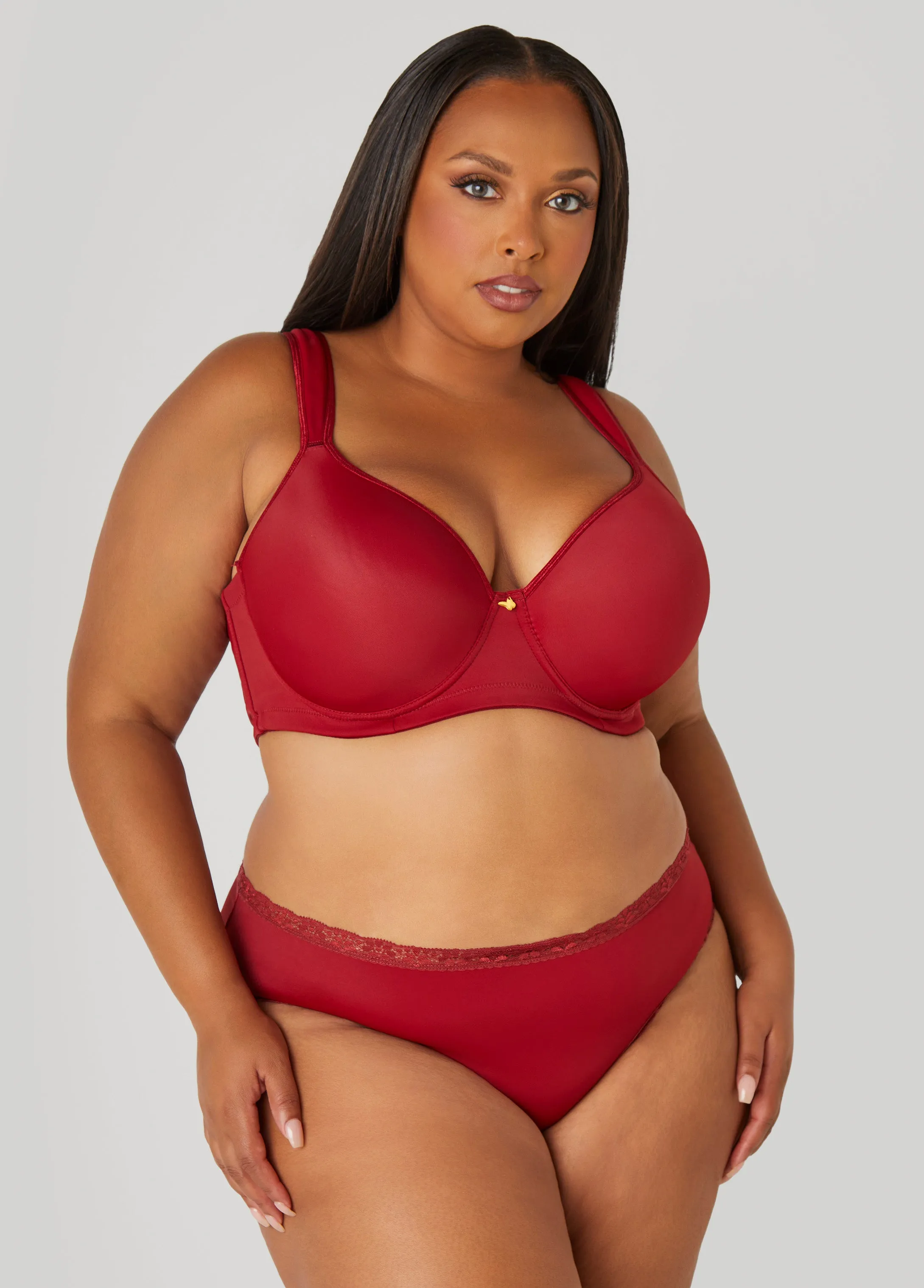 Lace Trimmed Microfiber Hipsters sold by Ashley Stewart product image thumbnail 5