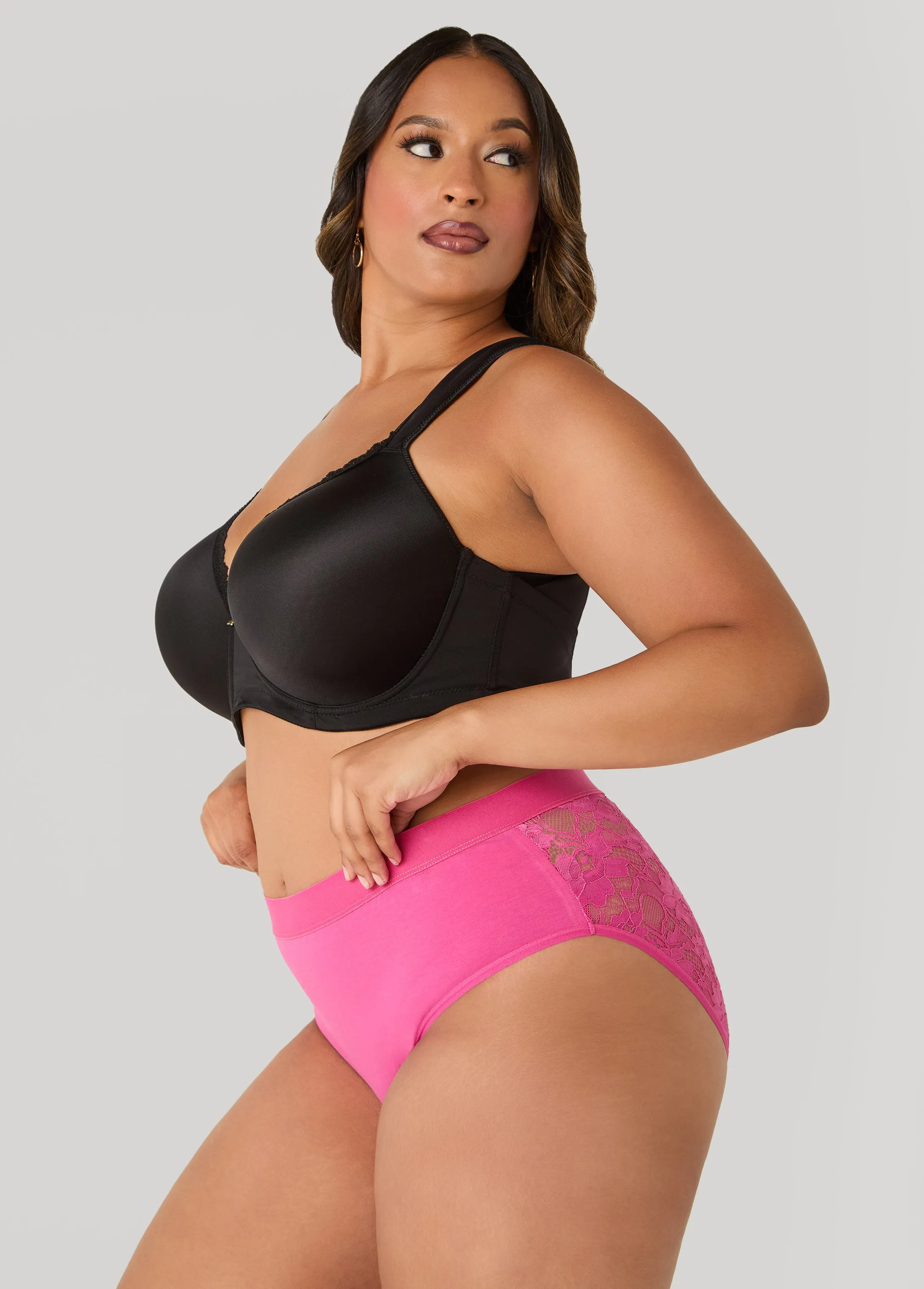 Lace Paneled Hipster Panty sold by Ashley Stewart