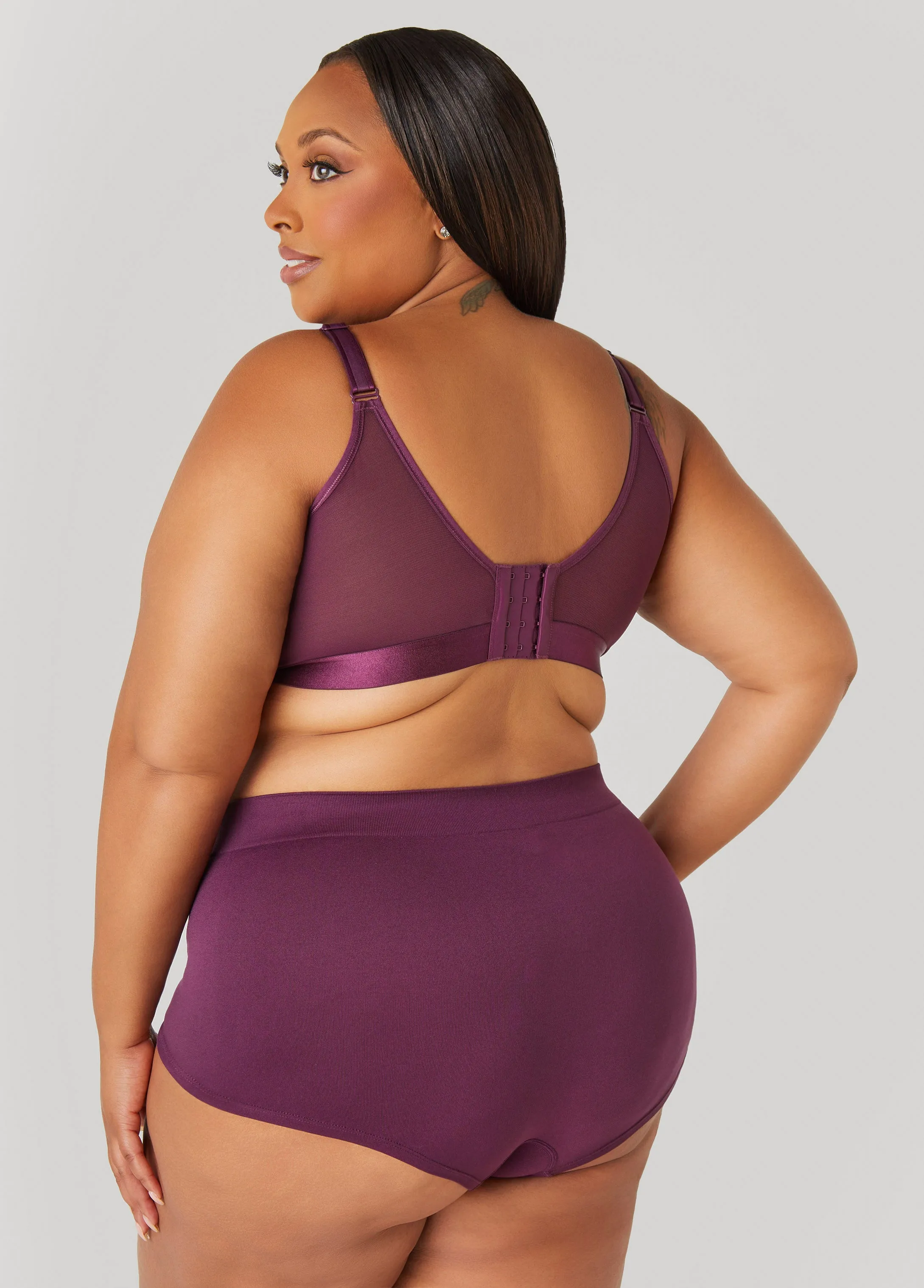 Lattice Trim Wireless Lace Bra sold by Ashley Stewart product image thumbnail 2