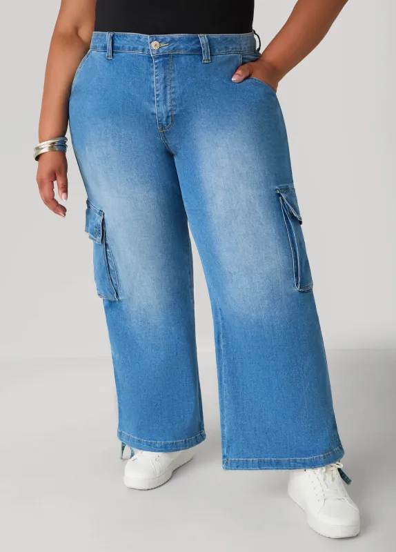 Drawstring Cargo Jeans sold by Ashley Stewart