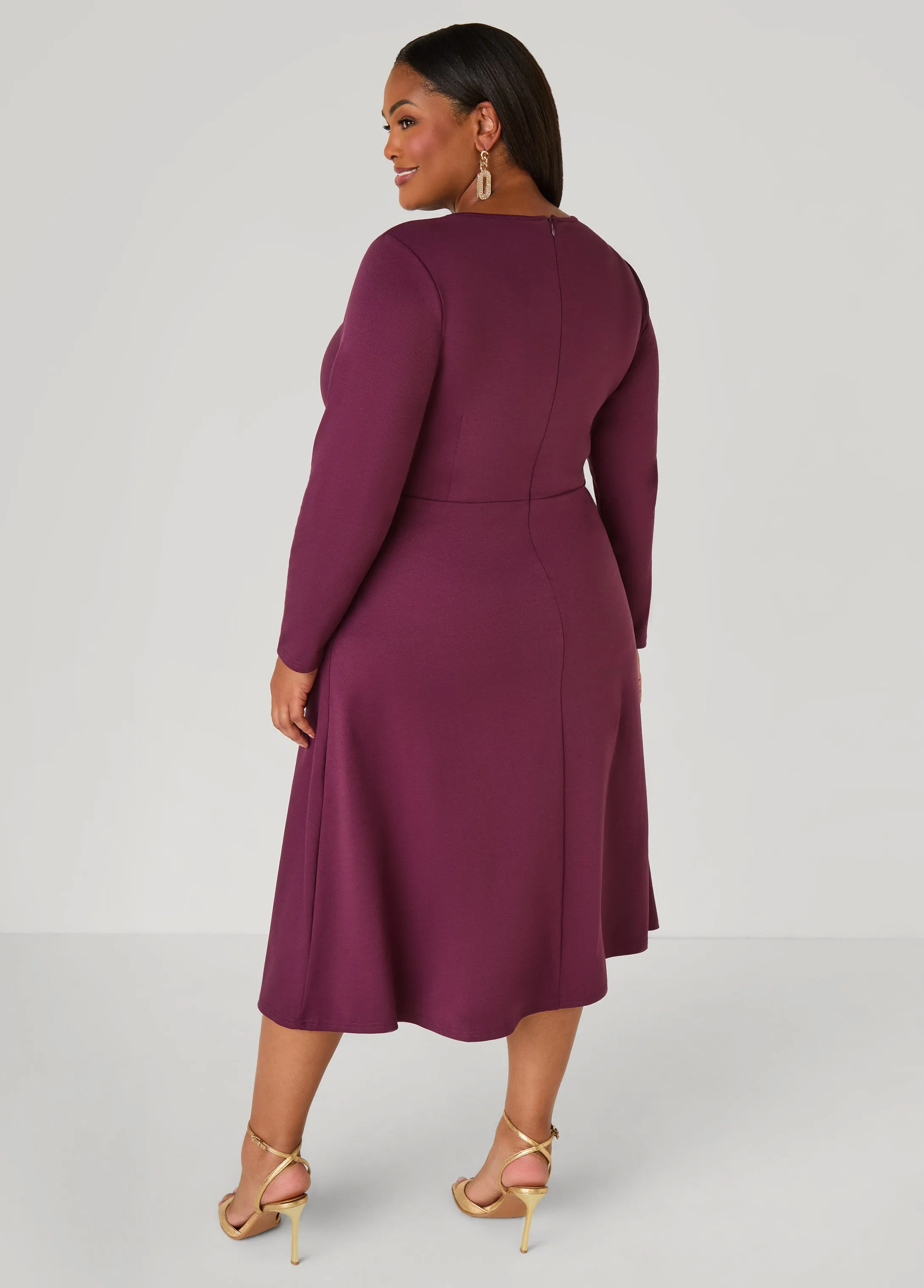 Knotted A Line Midaxi Dress sold by Ashley Stewart product image thumbnail 4