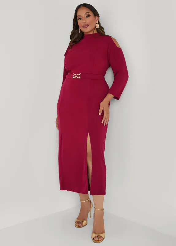 Cold Shoulder Maxi Dress sold by Ashley Stewart