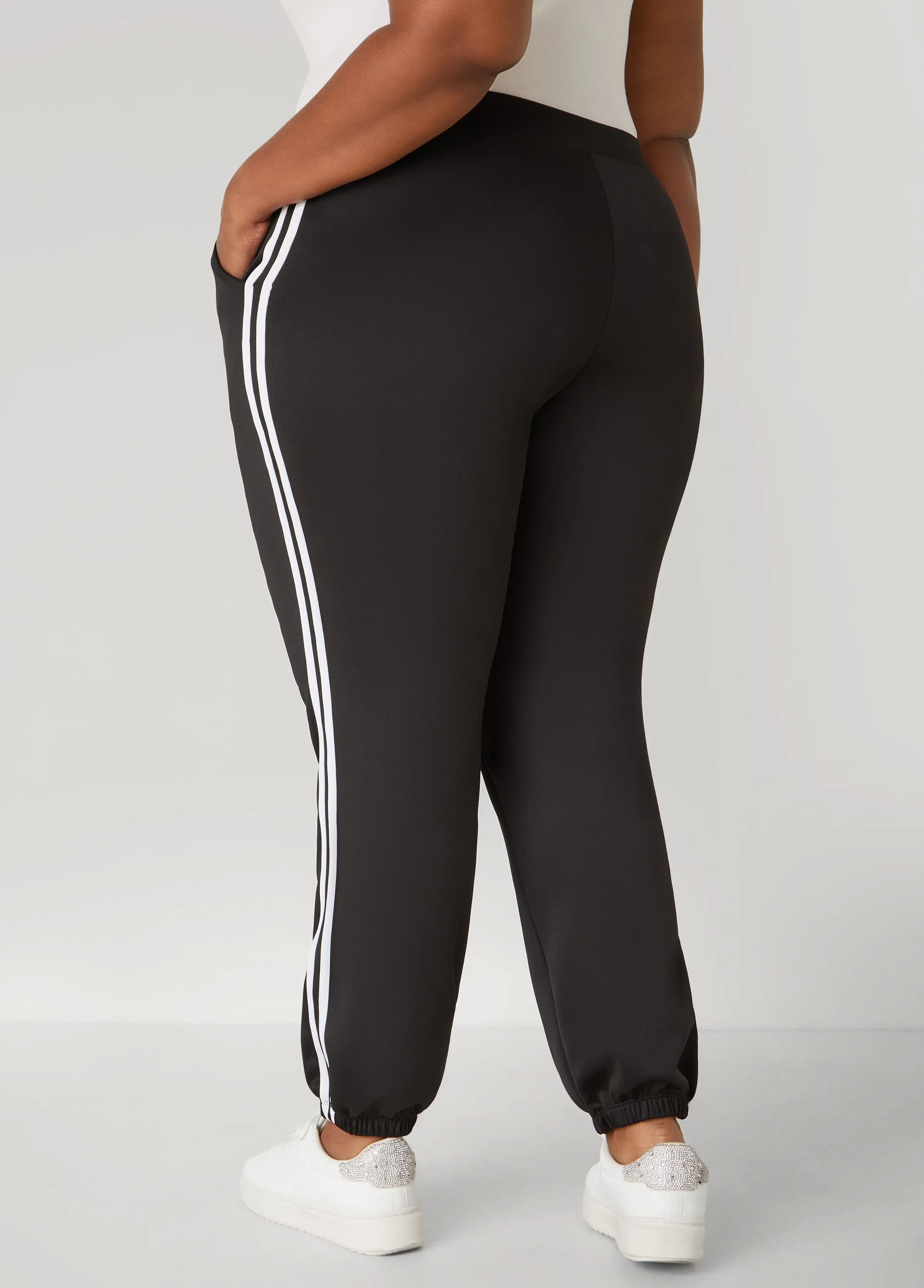Striped Joggers sold by Ashley Stewart product image thumbnail 2