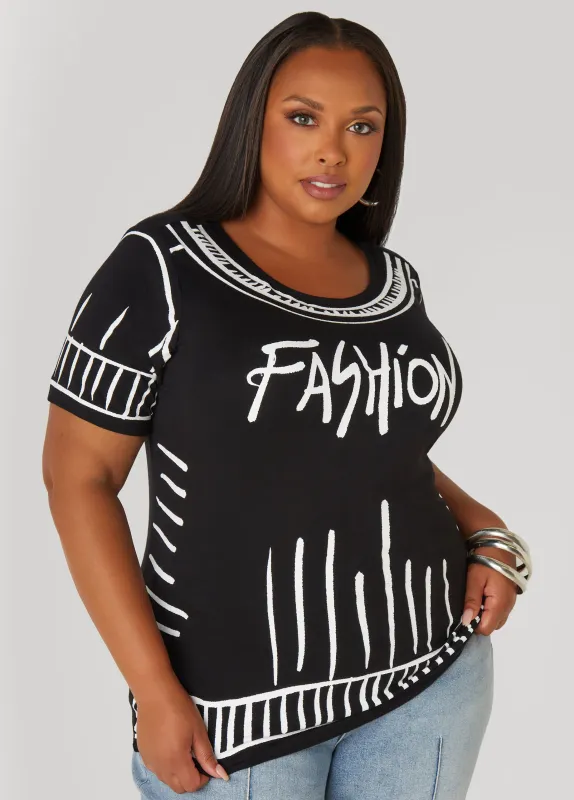 Fashion Graphic Tee sold by Ashley Stewart