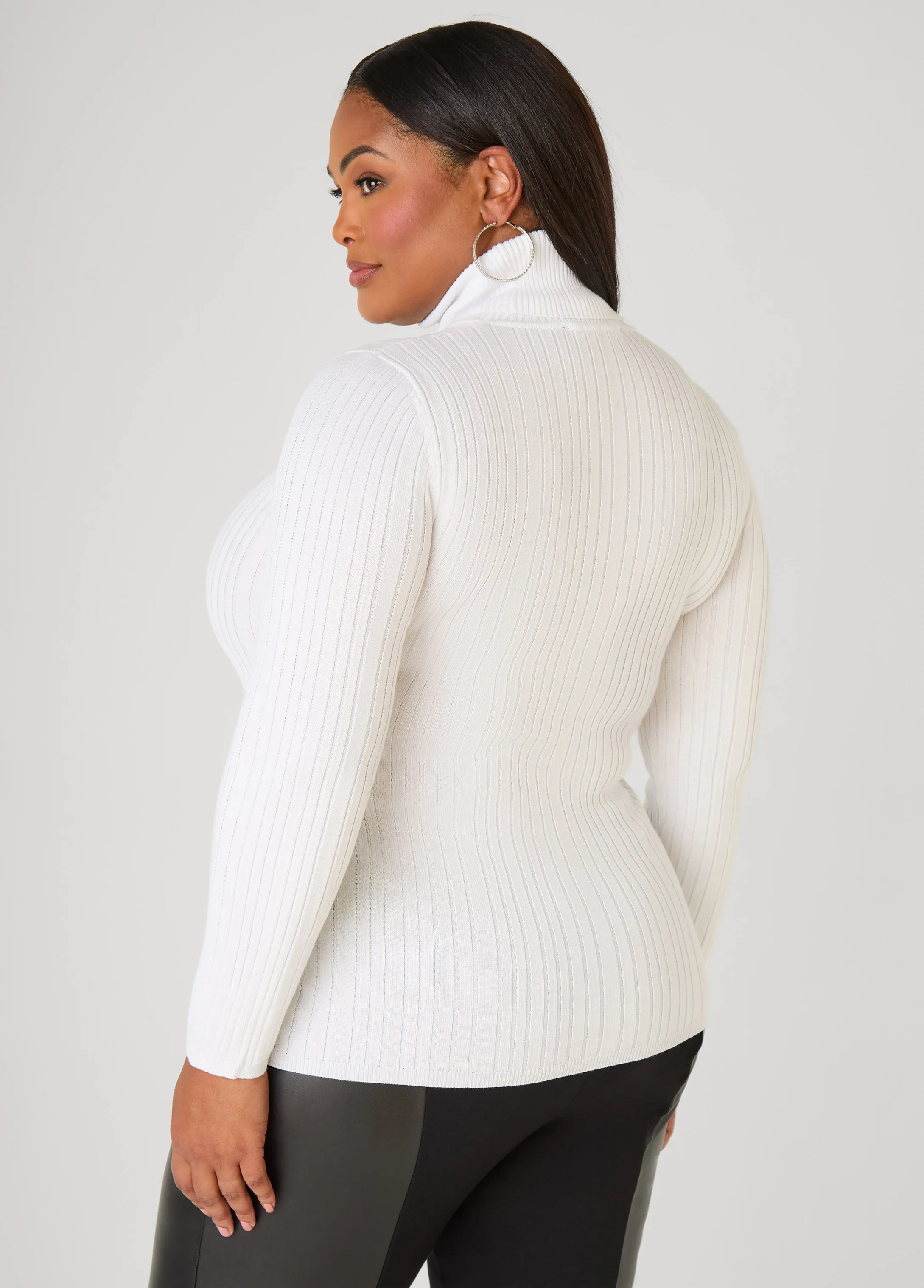 Ribbed Knit Sweater sold by Ashley Stewart product image thumbnail 2