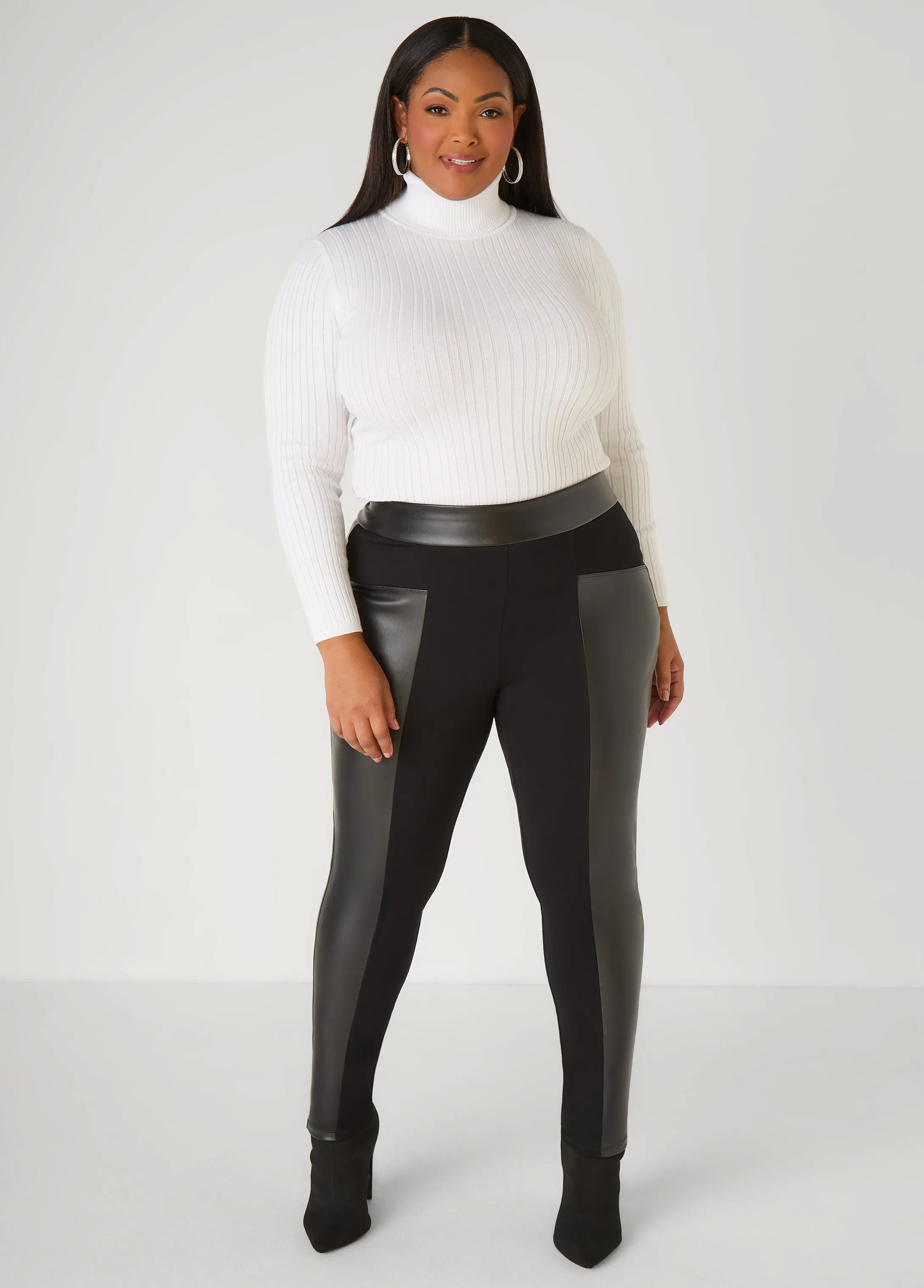 Ribbed Knit Sweater sold by Ashley Stewart product image thumbnail 3