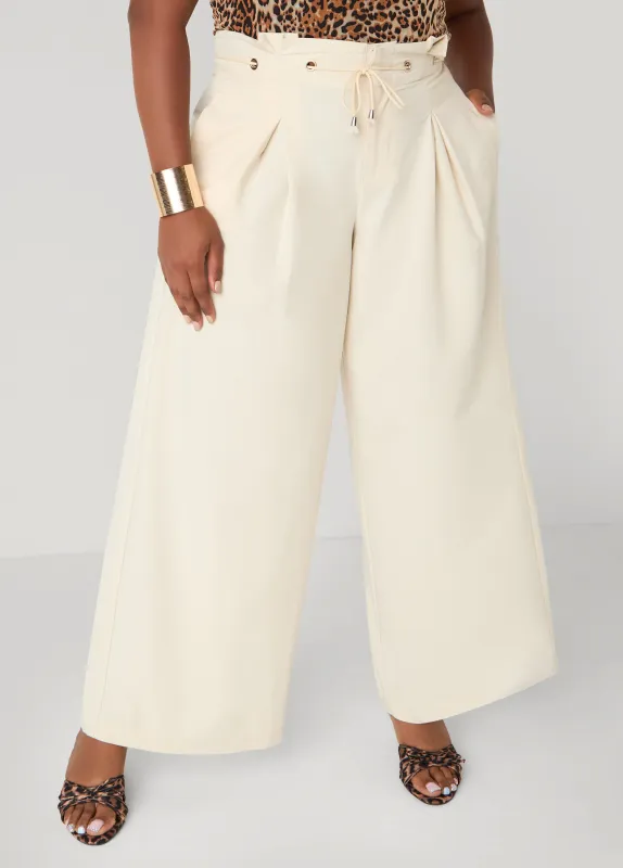 Belted Paperbag Wide Leg Pants sold by Ashley Stewart