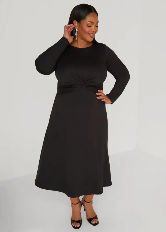 Knotted Midaxi A Line Dress sold by Ashley Stewart