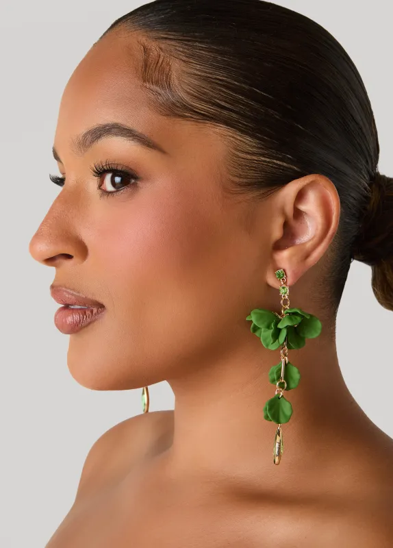 Bead And Crystal Flower Earrings made by Ashley Stewart