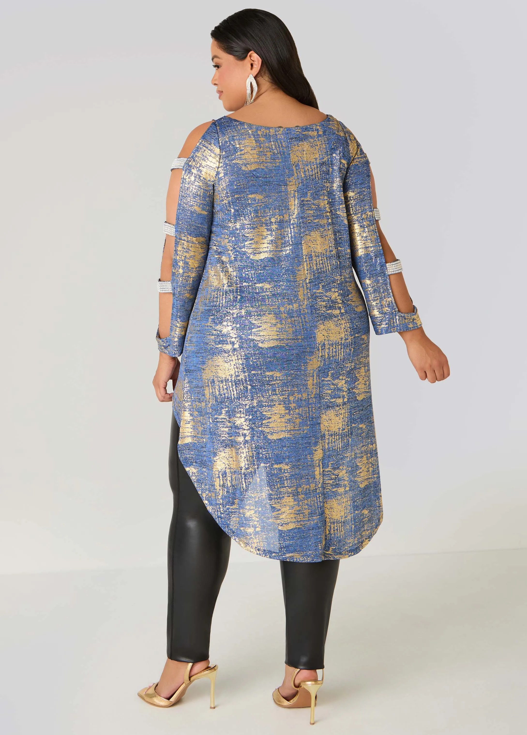 Crystal Cutout Knitted Top sold by Ashley Stewart product image thumbnail 2