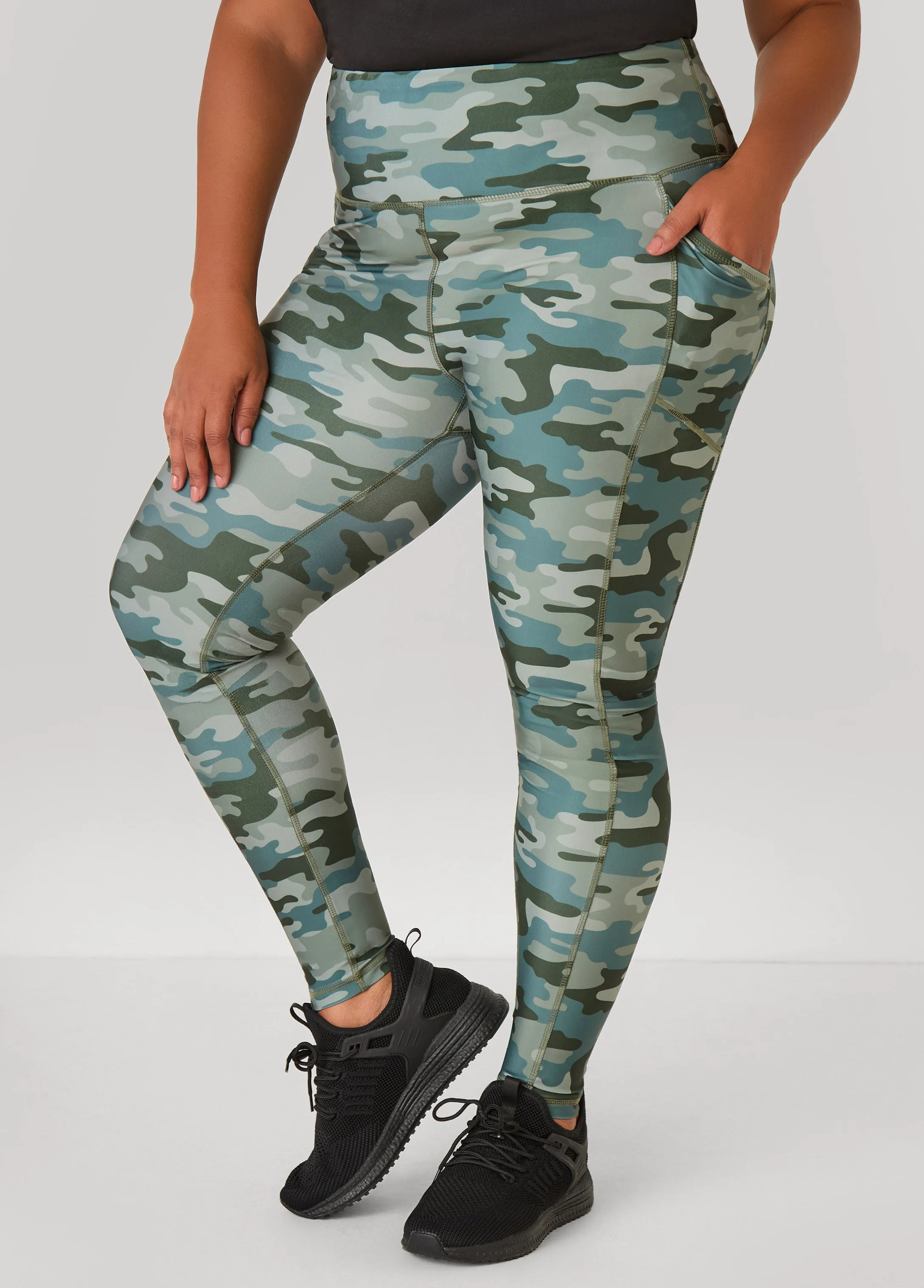 Camo Print Leggings sold by Ashley Stewart product image thumbnail 2