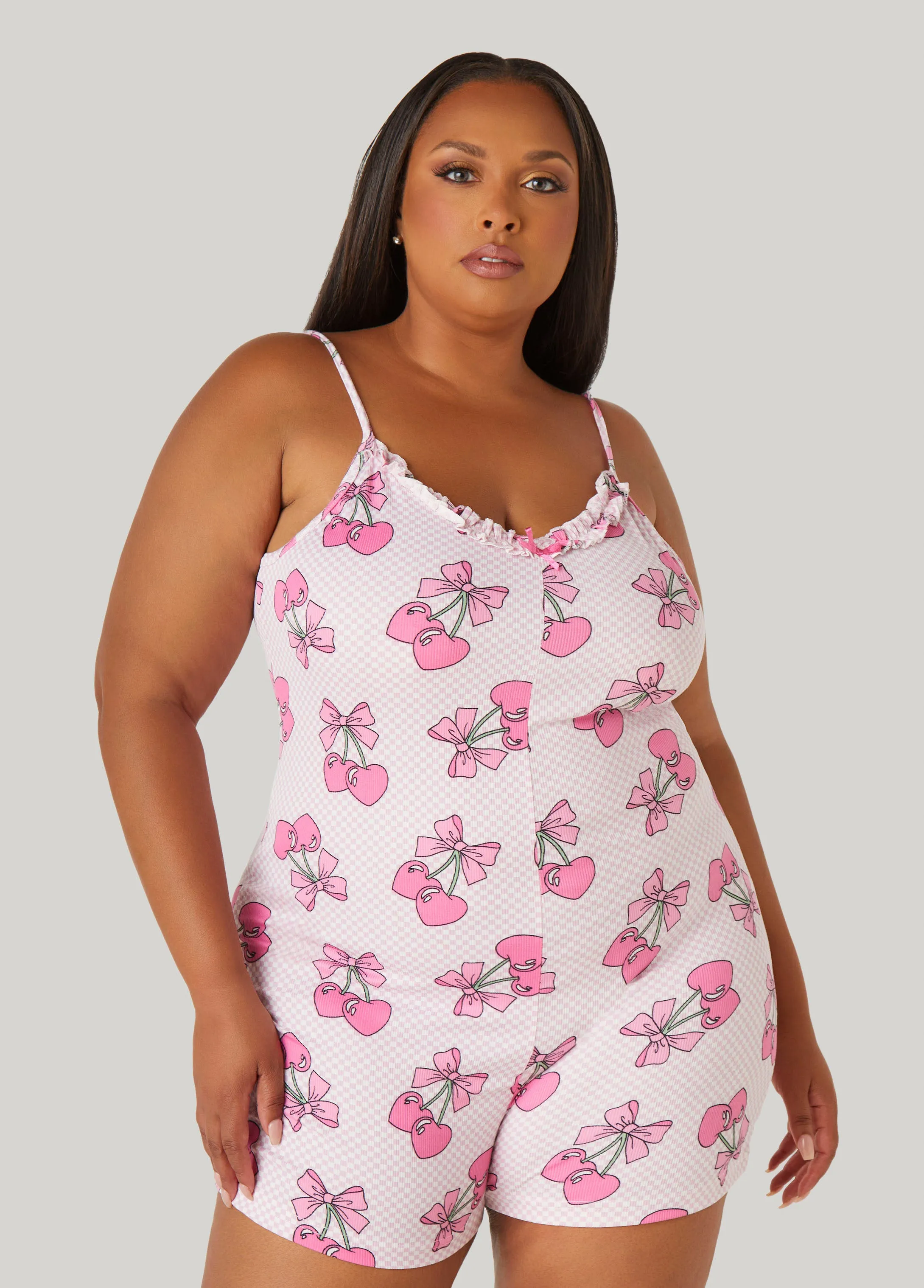 Love To Sleep Printed Romper sold by Ashley Stewart