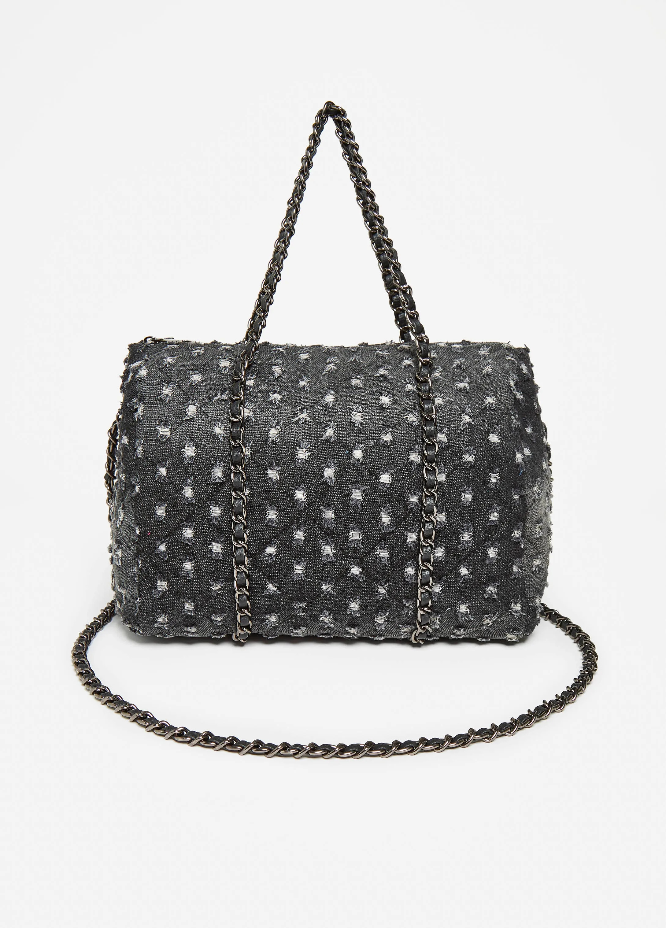 Distressed Denim Satchel sold by Ashley Stewart