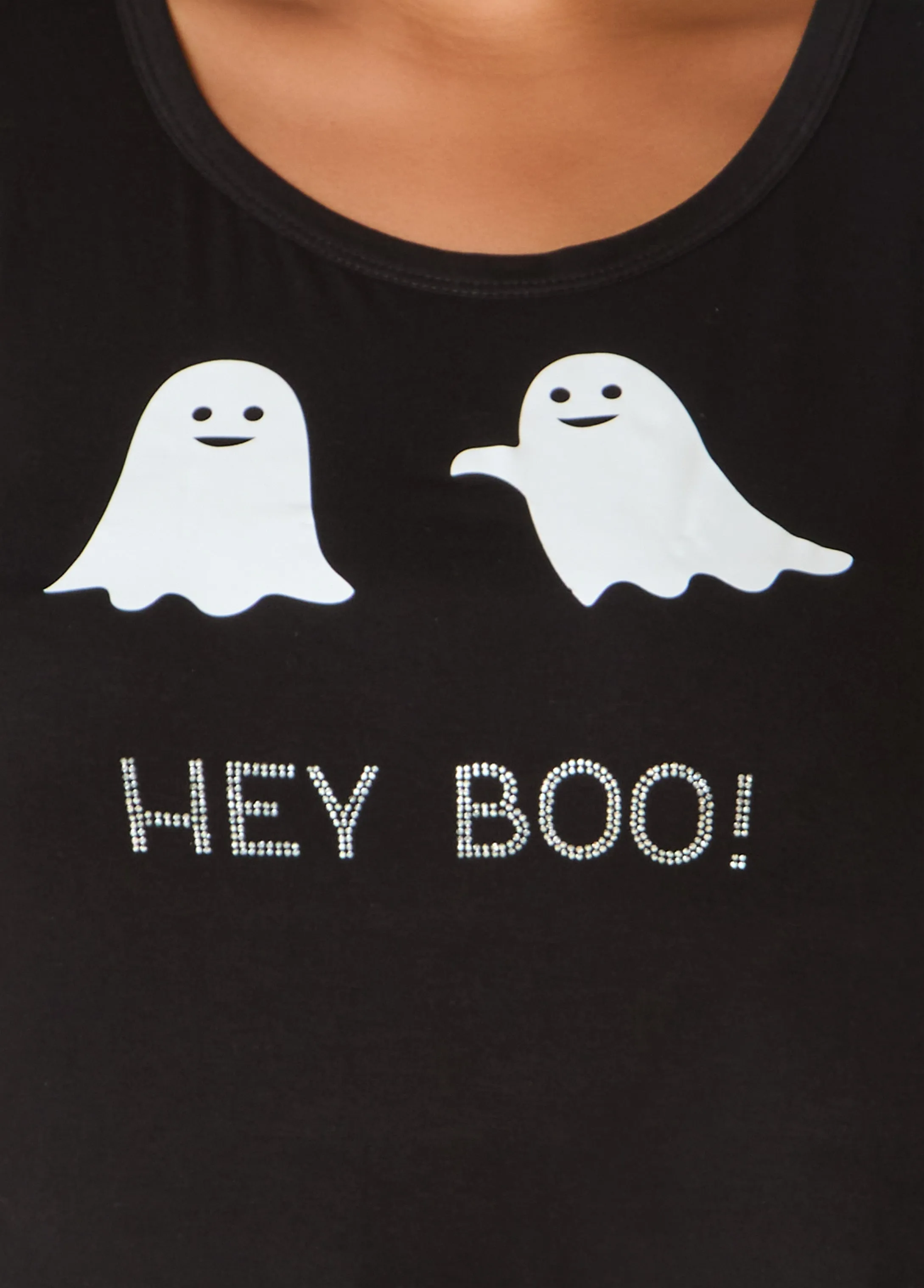 Hey Boo Crystal Graphic Tee sold by Ashley Stewart product image thumbnail 4