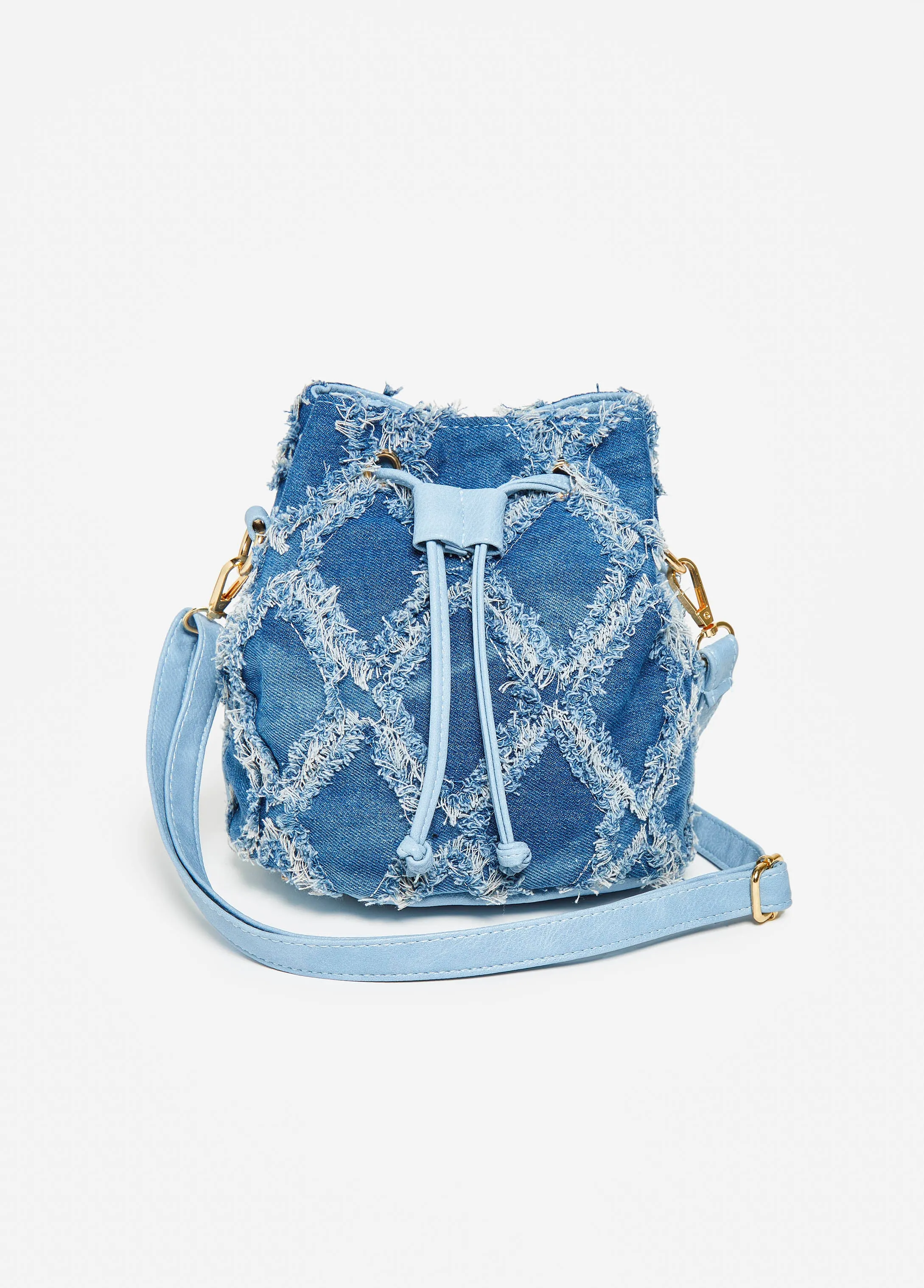 Distressed Denim Buckle Bag sold by Ashley Stewart product image thumbnail 3