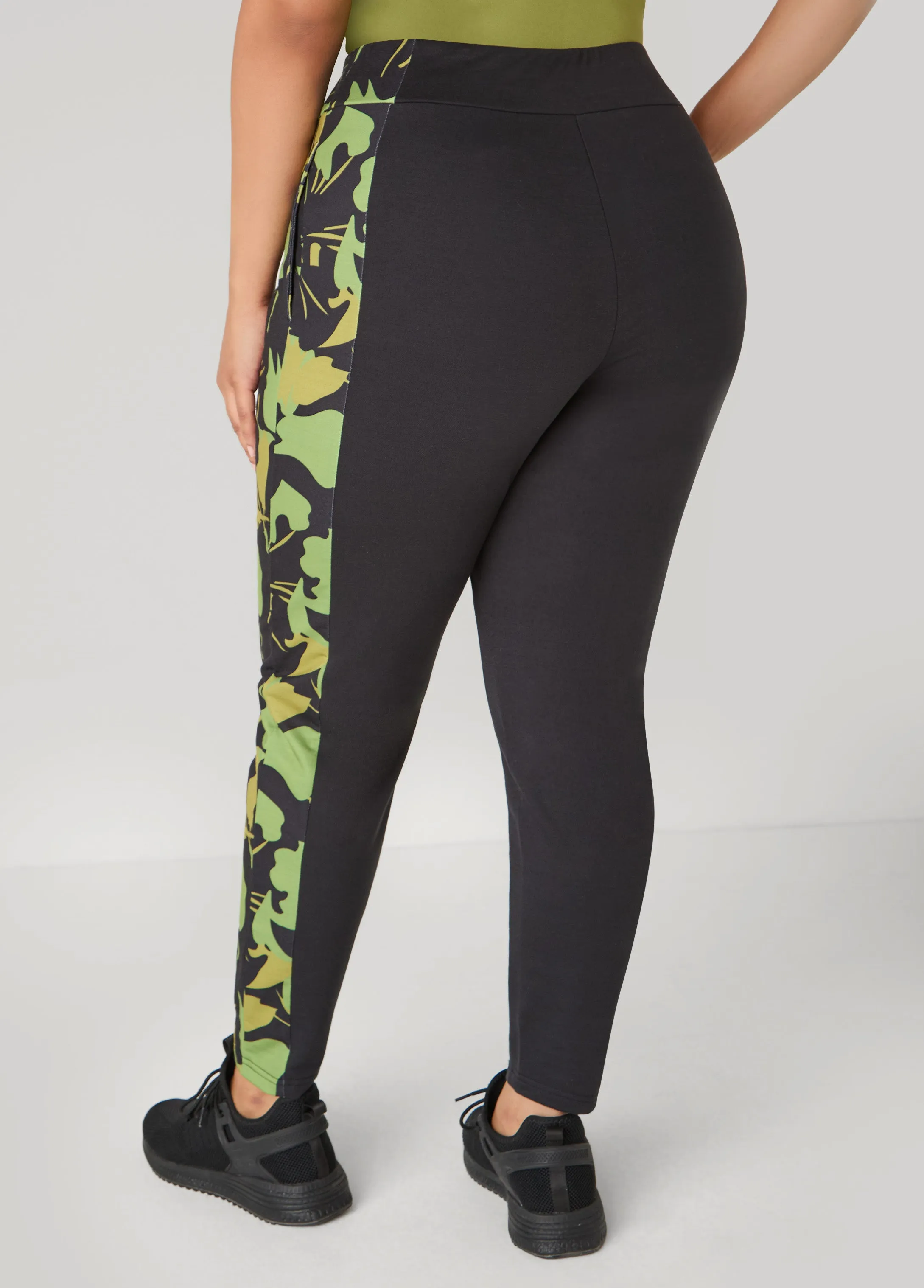 Floral Print Paneled Leggings sold by Ashley Stewart product image thumbnail 2