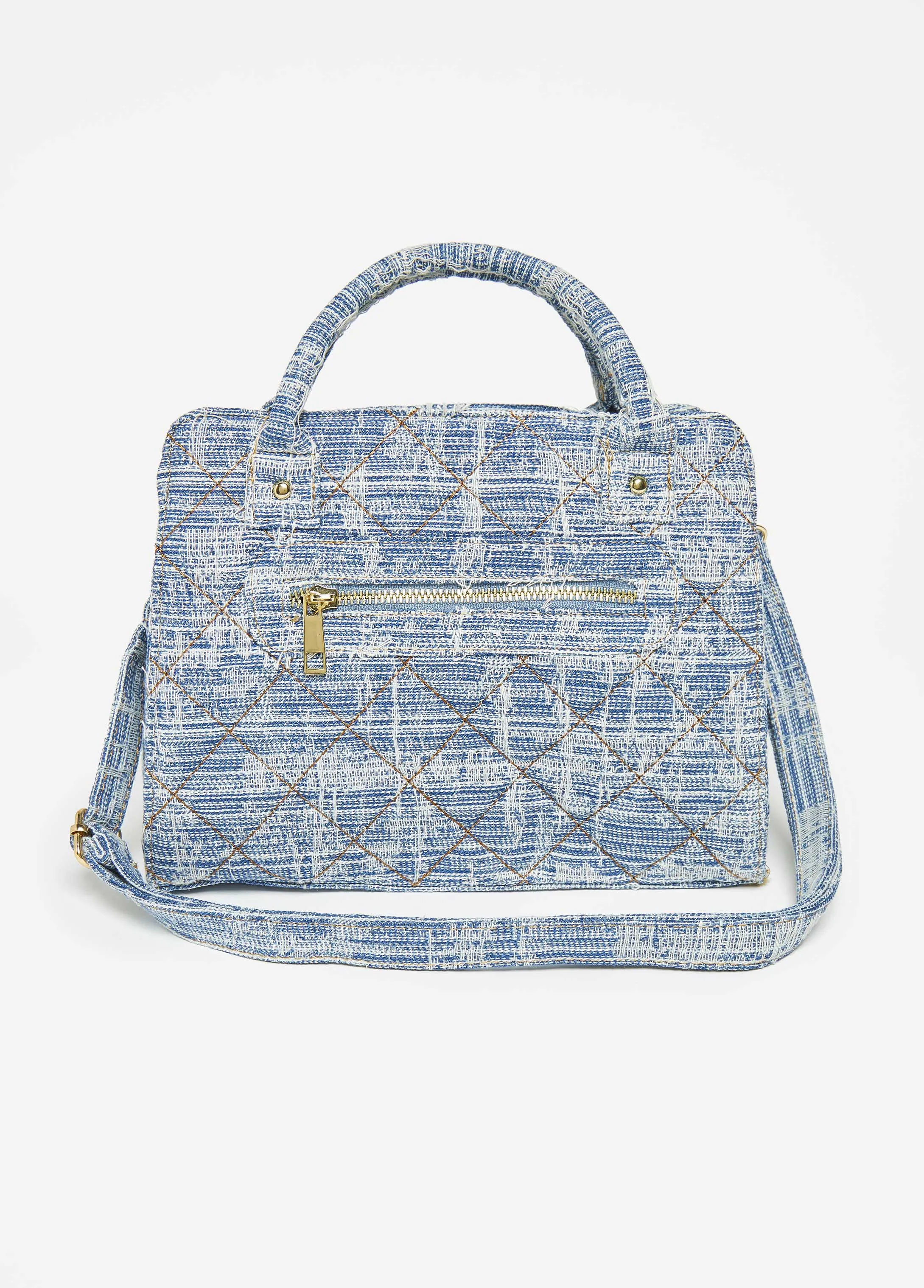 Textured Denim Satchel sold by Ashley Stewart