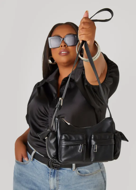 Faux Leather Cargo Bag sold by Ashley Stewart