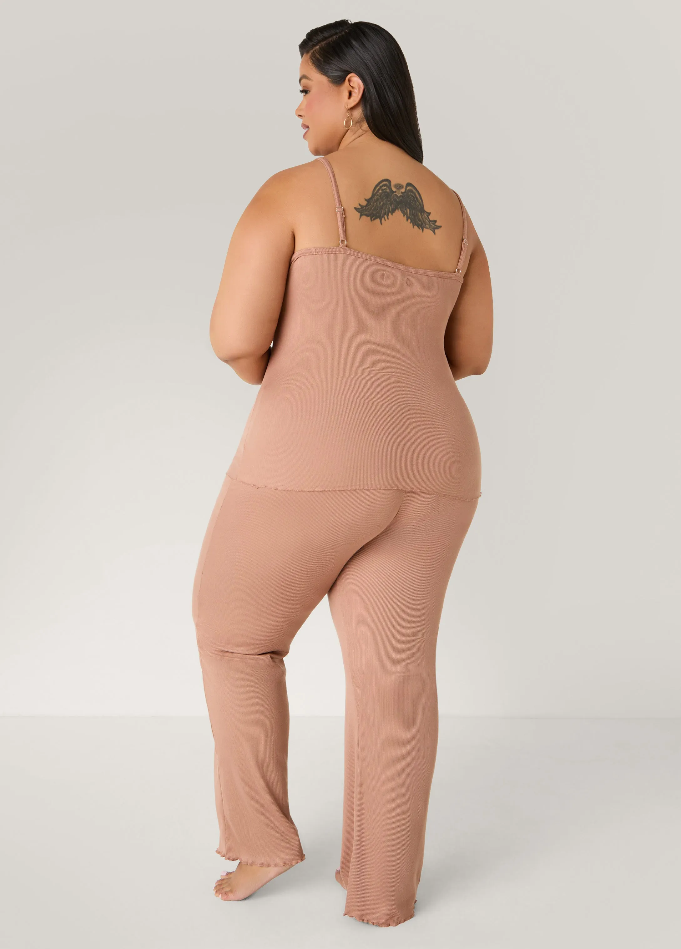 Love To Sleep Ribbed Pajamas Set sold by Ashley Stewart product image thumbnail 2