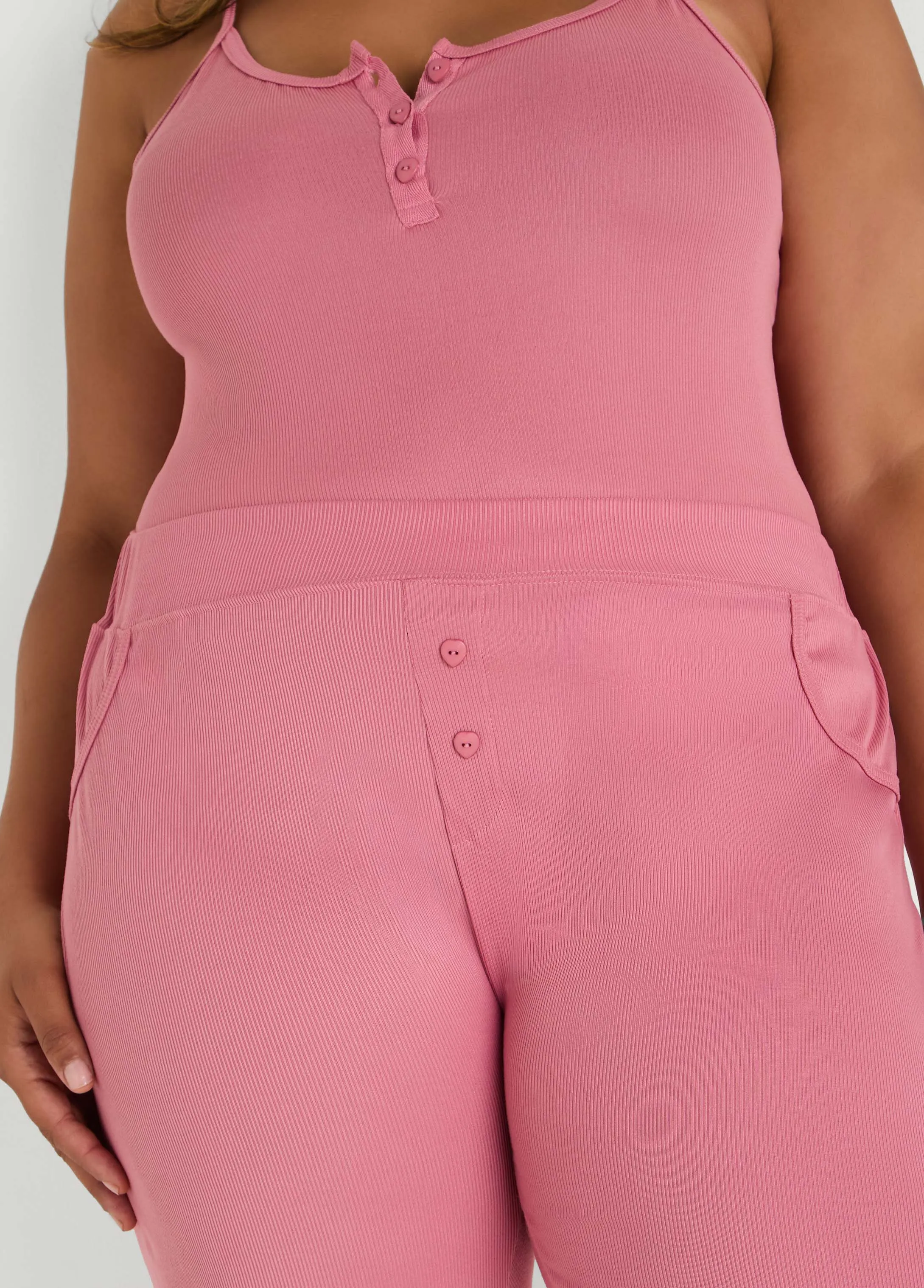 Love To Sleep Ribbed Pajama Set sold by Ashley Stewart product image thumbnail 3