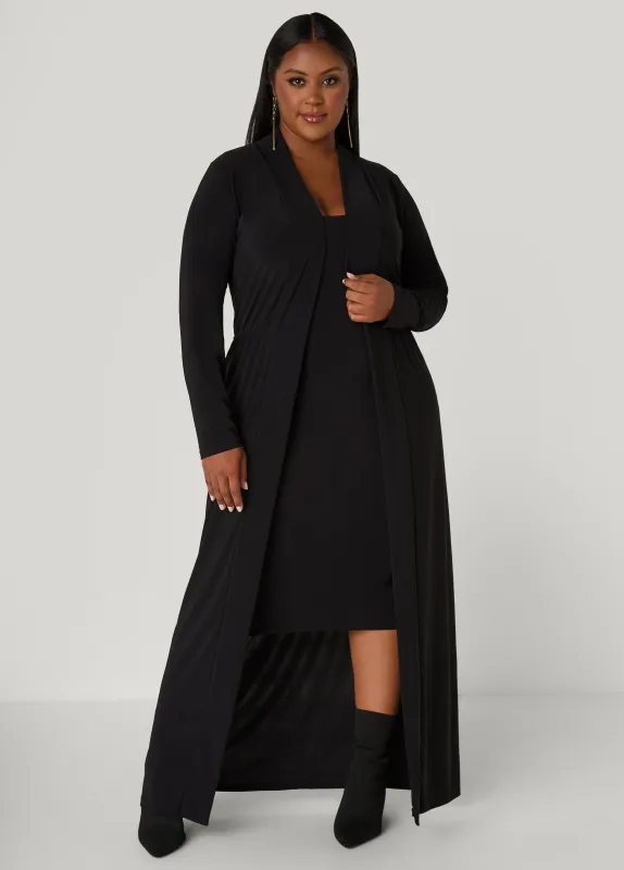 Open Front Knit Duster sold by Ashley Stewart
