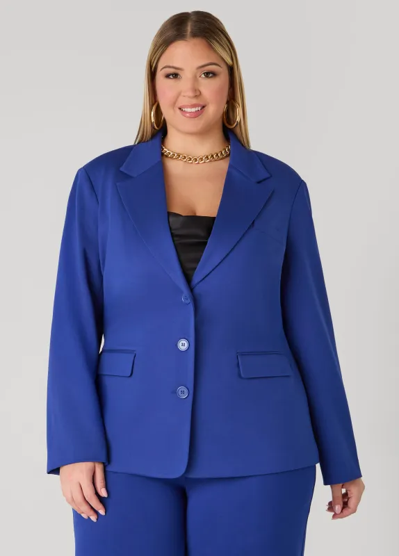 Ruched Detailed Ponte Blazer sold by Ashley Stewart