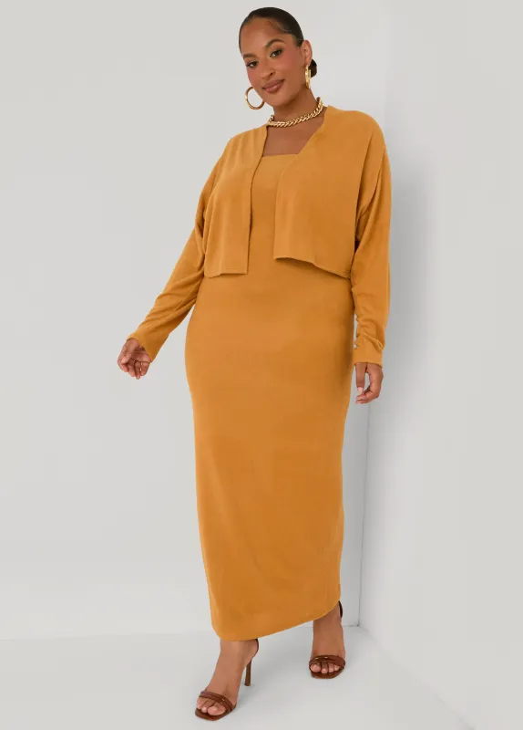 Brushed Strapless Maxi Dress sold by Ashley Stewart