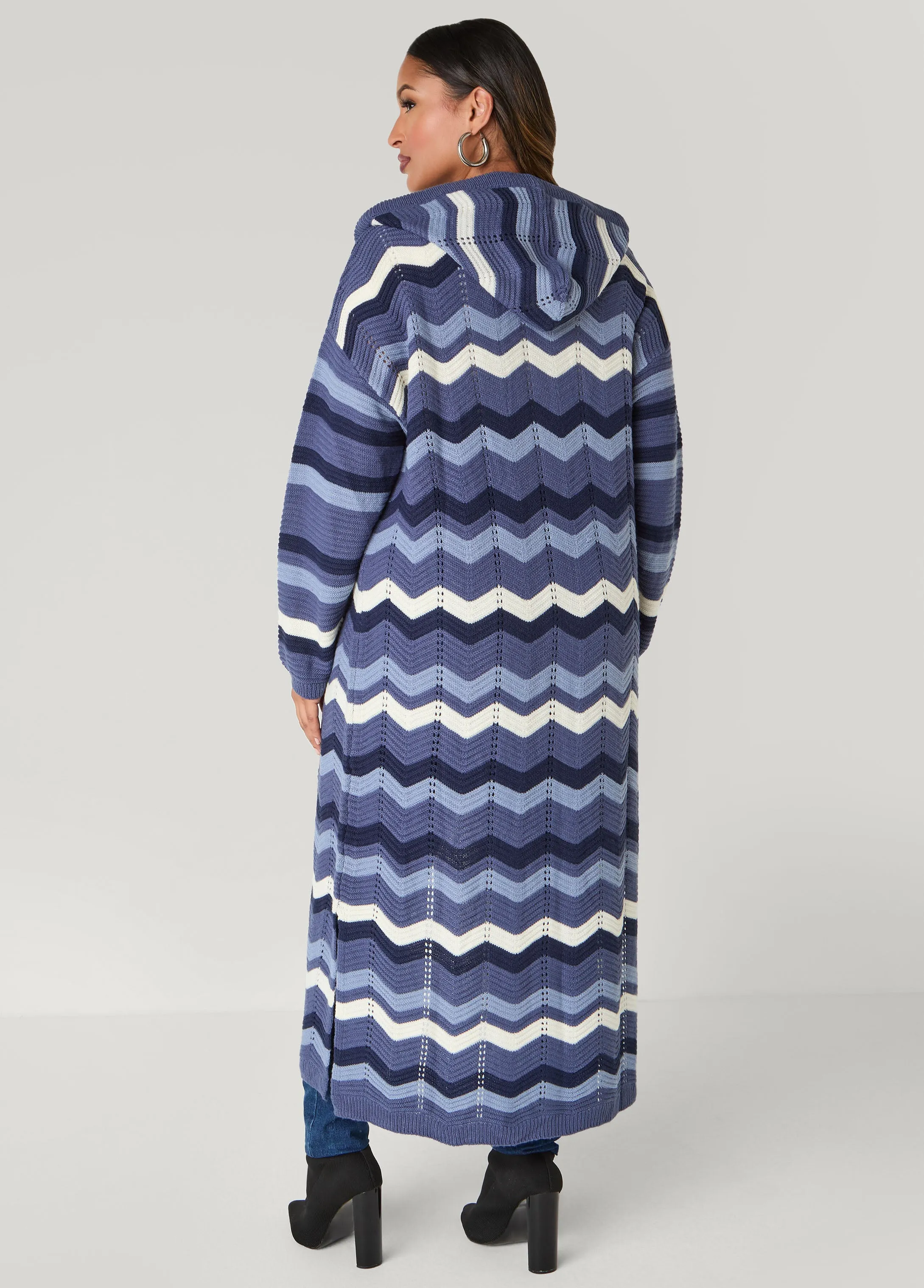 Hooded Chevron Duster sold by Ashley Stewart product image thumbnail 3