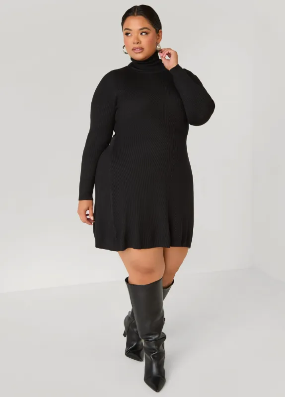Ribbed Mini Sweater Dress sold by Ashley Stewart