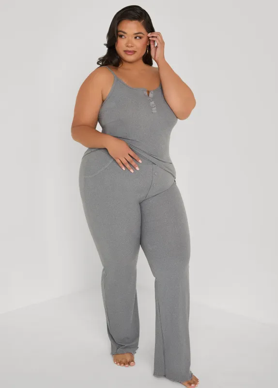 Love To Sleep Ribbed PJ Set sold by Ashley Stewart