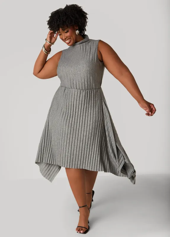 Pleated Asymmetric Skirt sold by Ashley Stewart