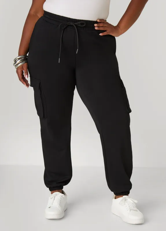 French Terry Cargo Joggers sold by Ashley Stewart