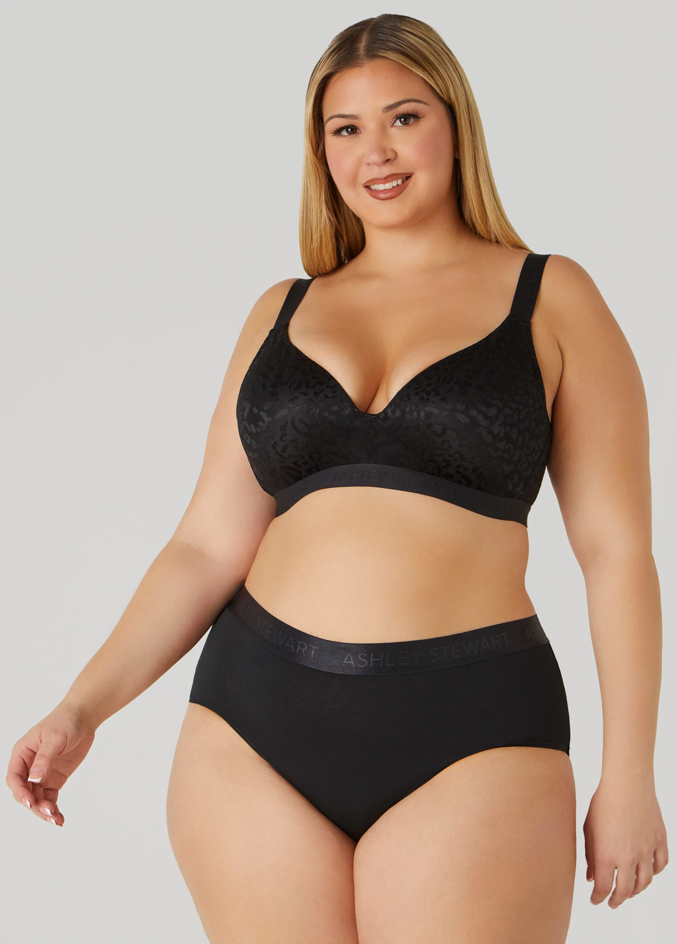 Leopard Wireless Bra sold by Ashley Stewart product image thumbnail 3