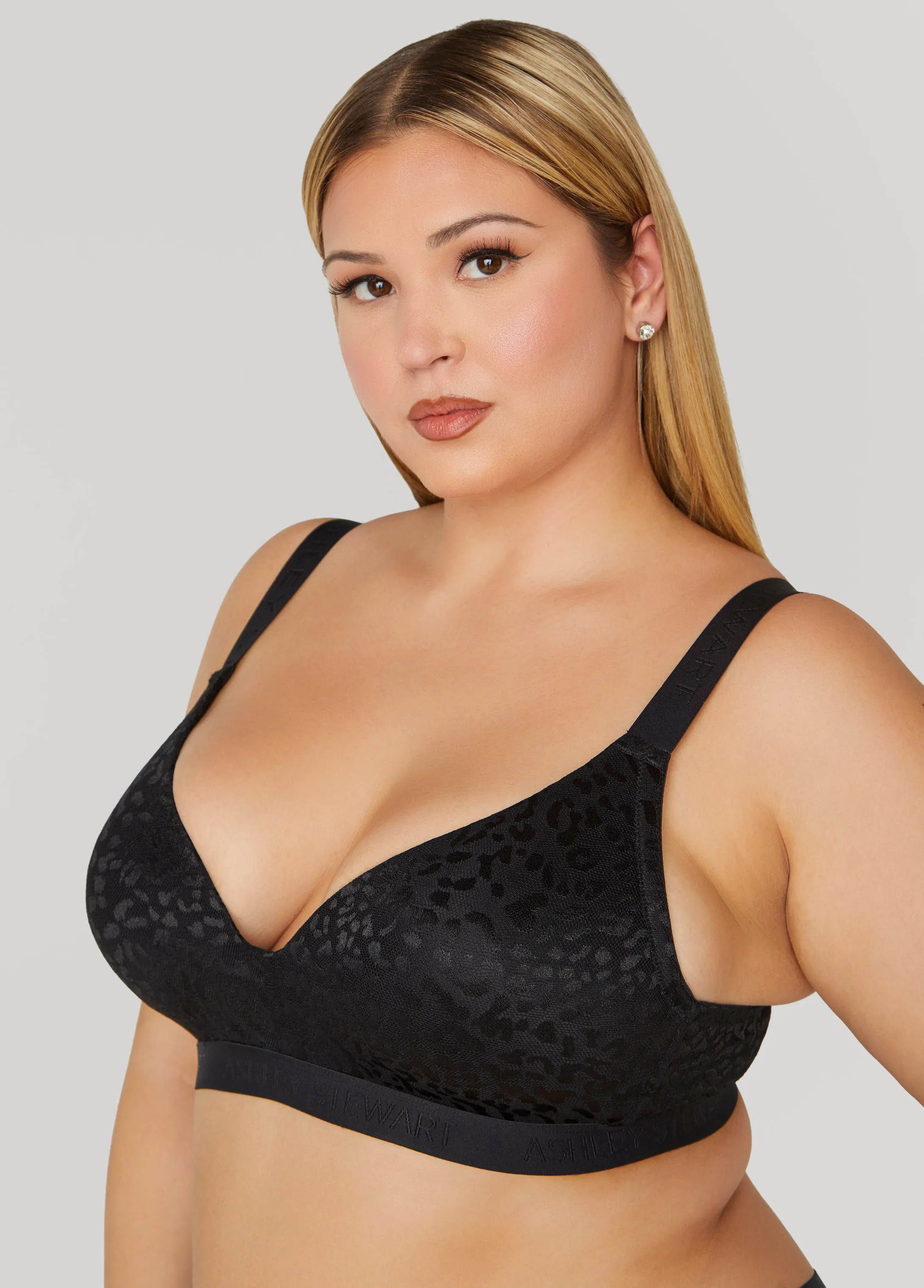 Leopard Wireless Bra sold by Ashley Stewart product image thumbnail 2