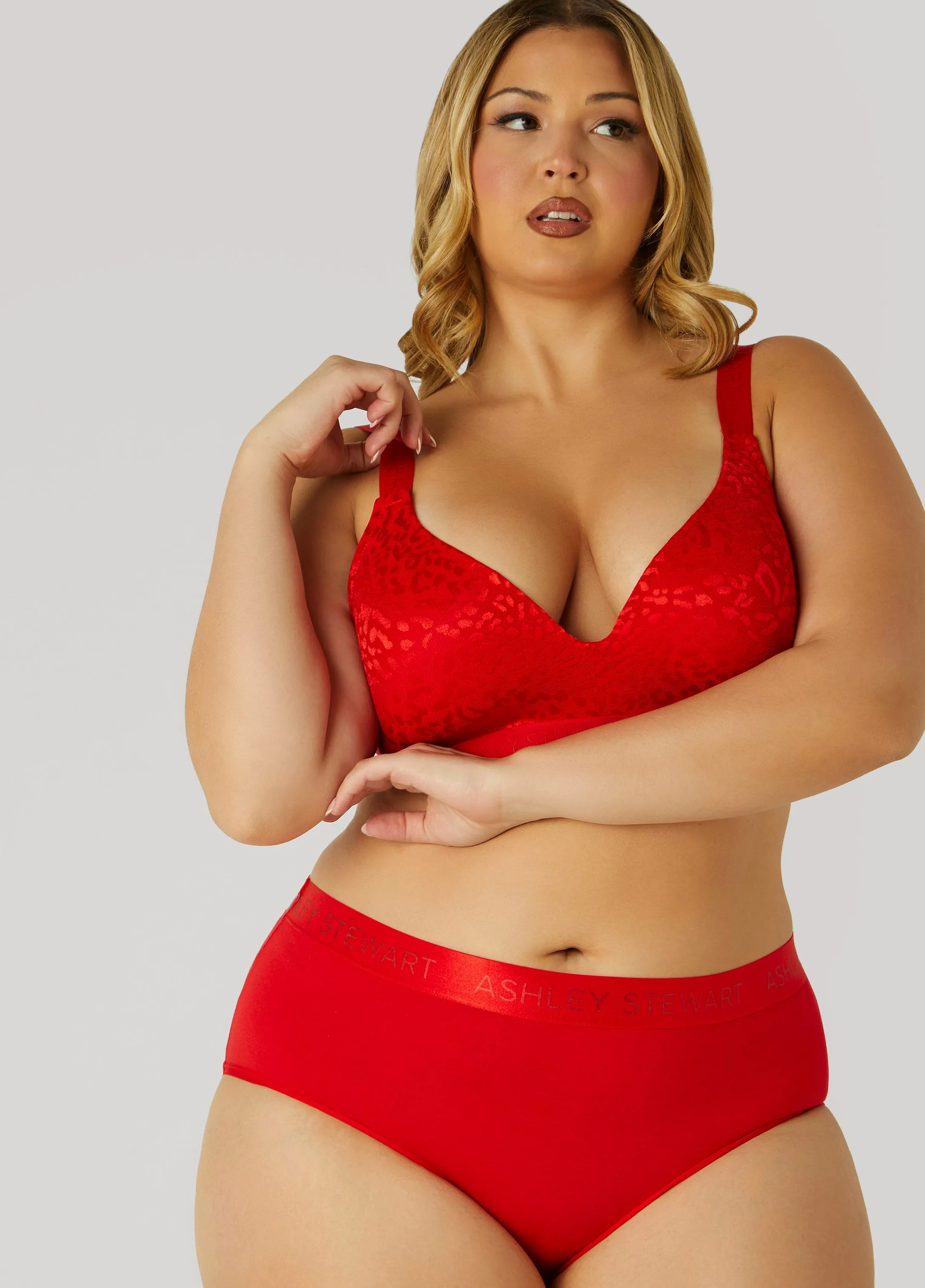 Leopard Jacquard Wireless Bra sold by Ashley Stewart product image thumbnail 2