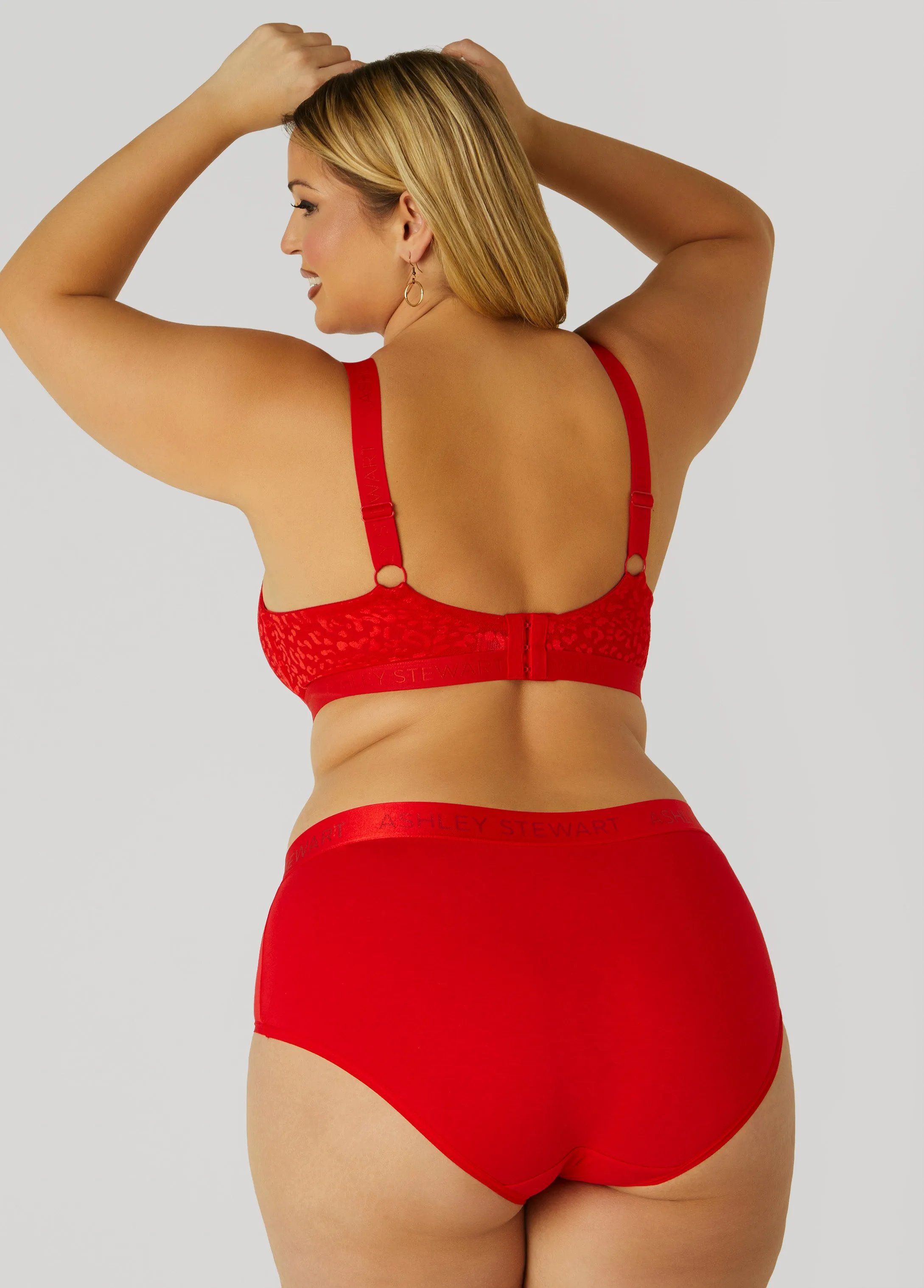Leopard Jacquard Wireless Bra sold by Ashley Stewart product image thumbnail 5