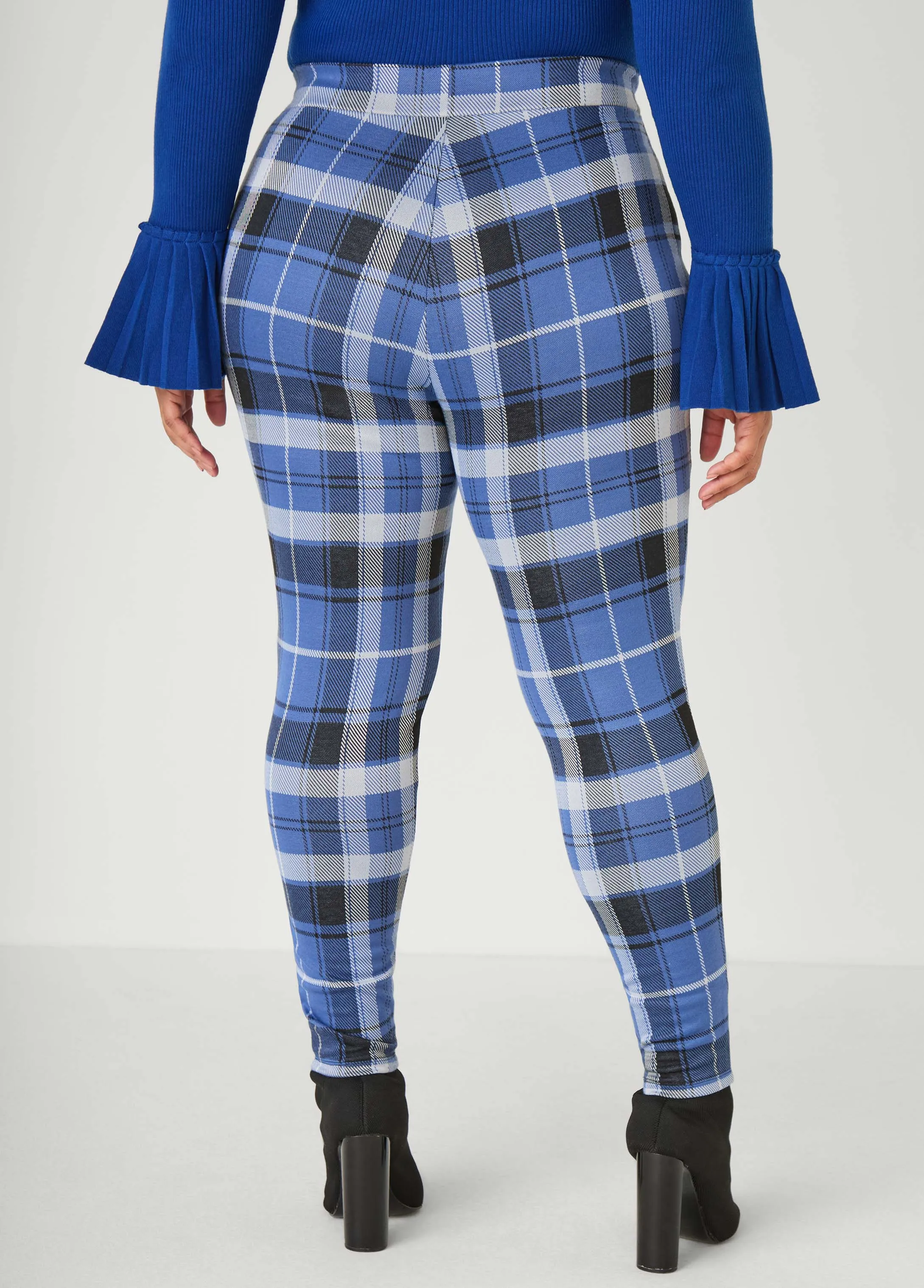 Mid Rise Plaid Leggings sold by Ashley Stewart product image thumbnail 3