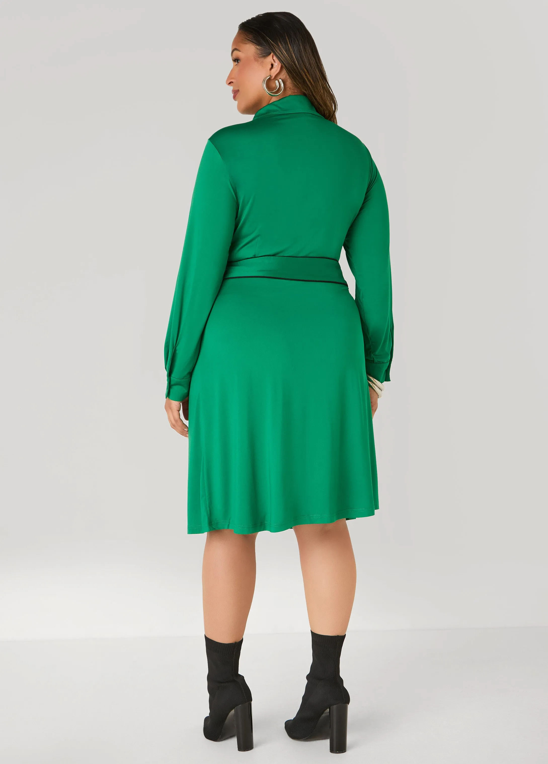 Belted Knit Shirtdress sold by Ashley Stewart product image thumbnail 5