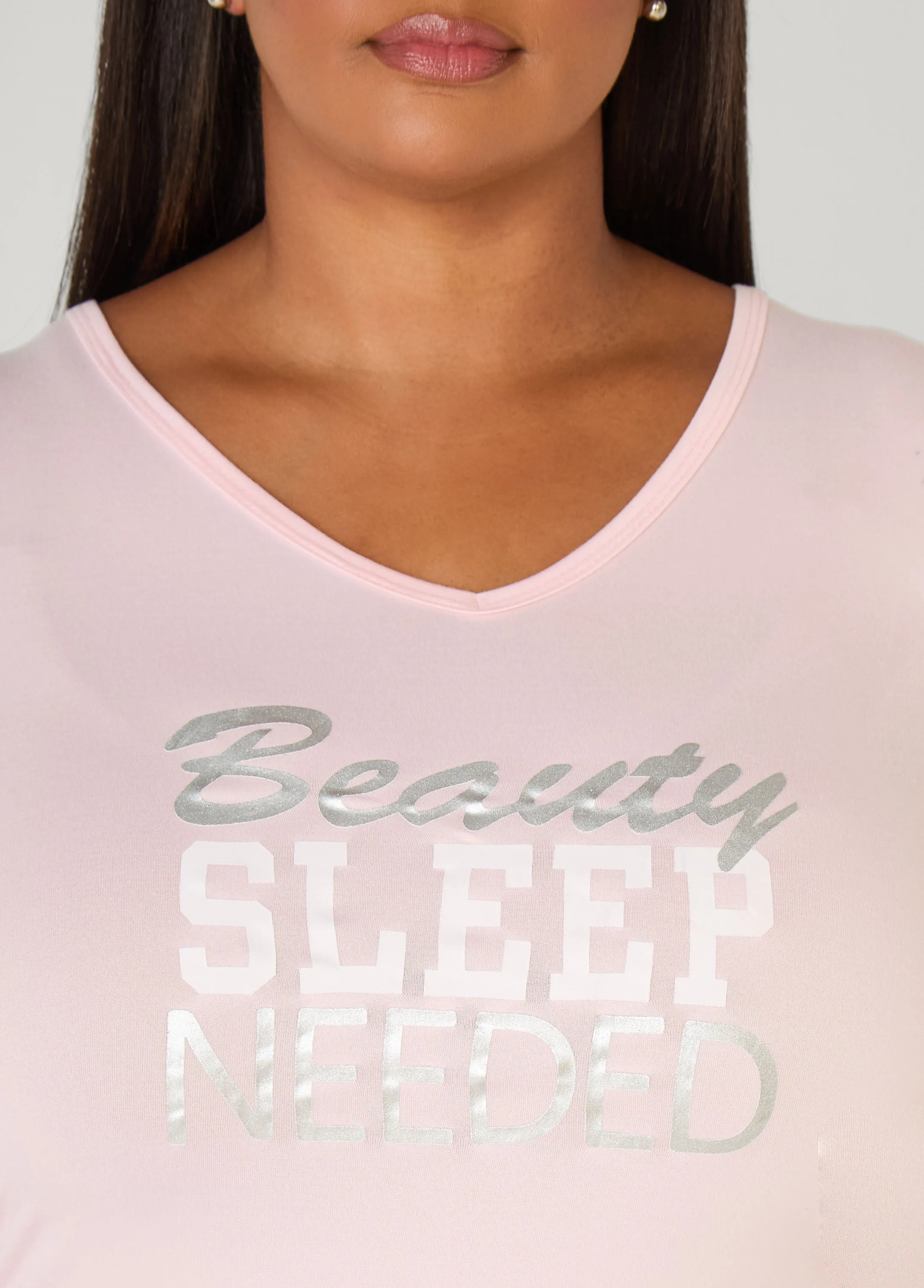 Love To Sleep Beauty Pajama Set sold by Ashley Stewart product image thumbnail 3