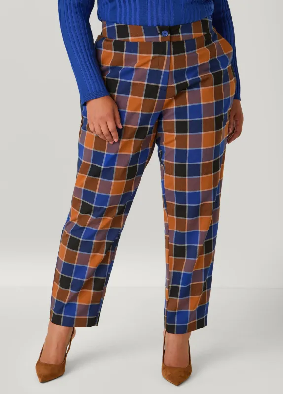 Plaid Tapered Trousers sold by Ashley Stewart