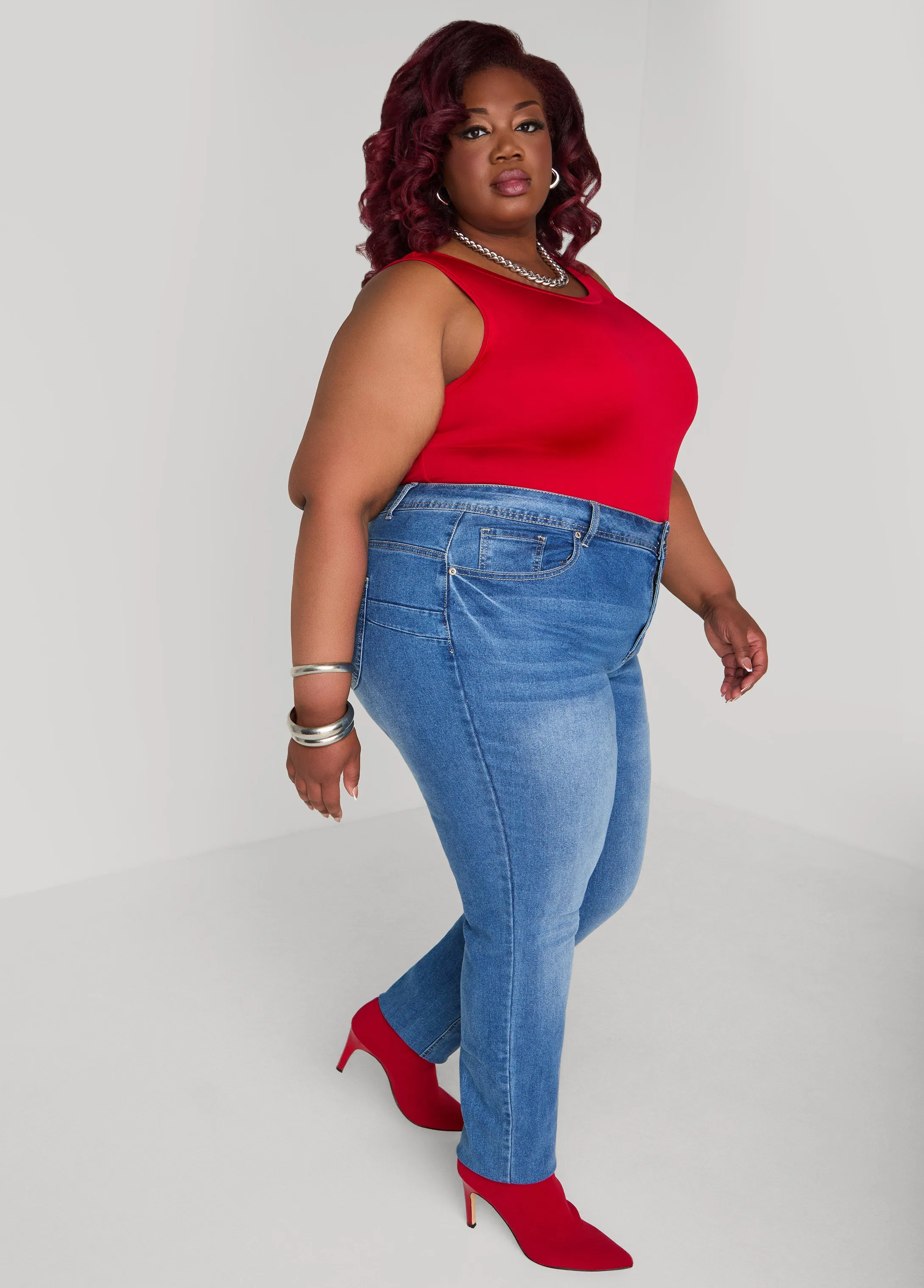 The Basic Knit Cami Top sold by Ashley Stewart product image thumbnail 3