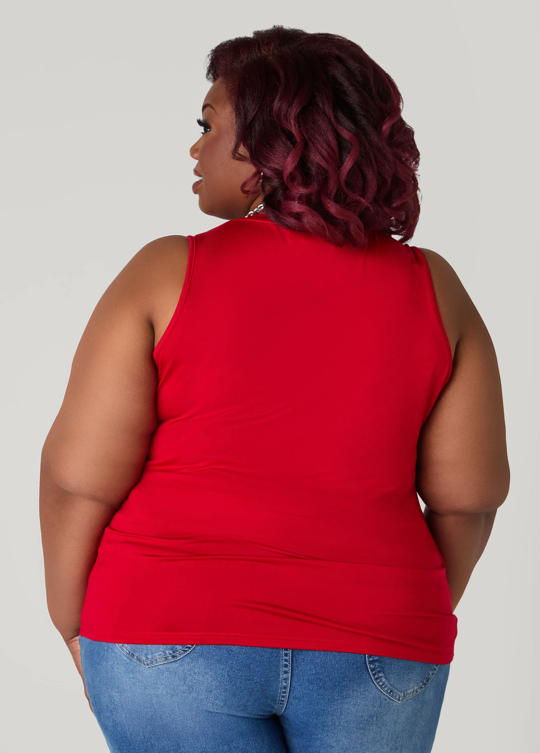 The Basic Knit Cami Top sold by Ashley Stewart product image thumbnail 2