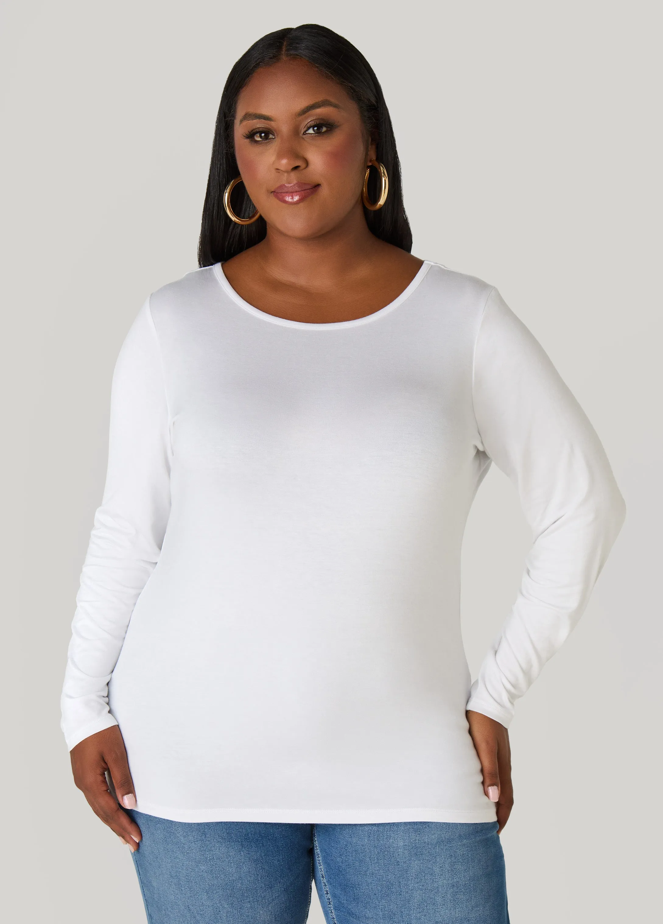Long Sleeved Jersey Tee sold by Ashley Stewart product image thumbnail 5