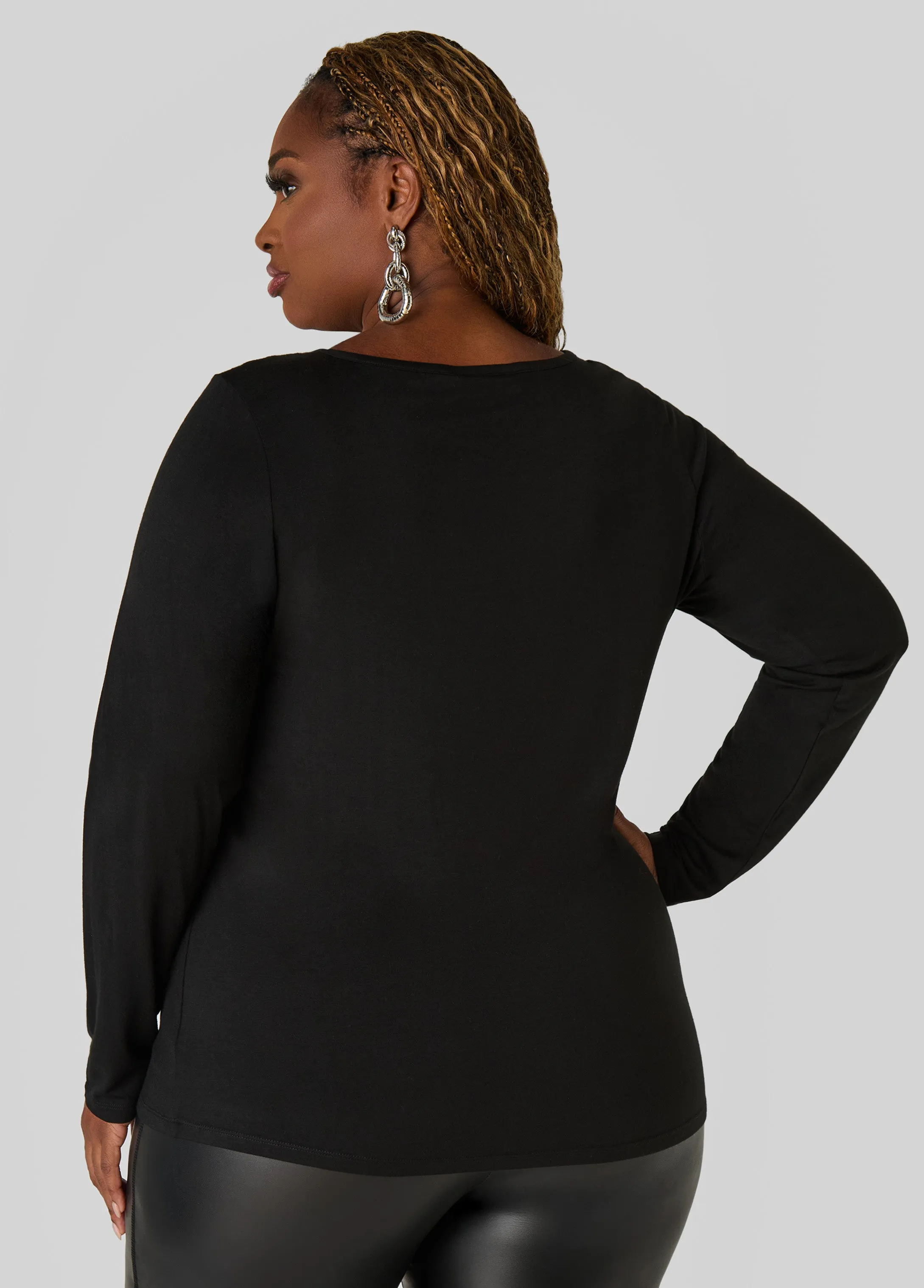 Long Sleeved Jersey Tee sold by Ashley Stewart product image thumbnail 2