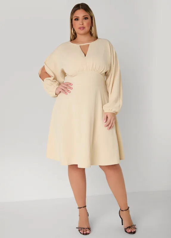 Split Sleeve A Line Dress sold by Ashley Stewart