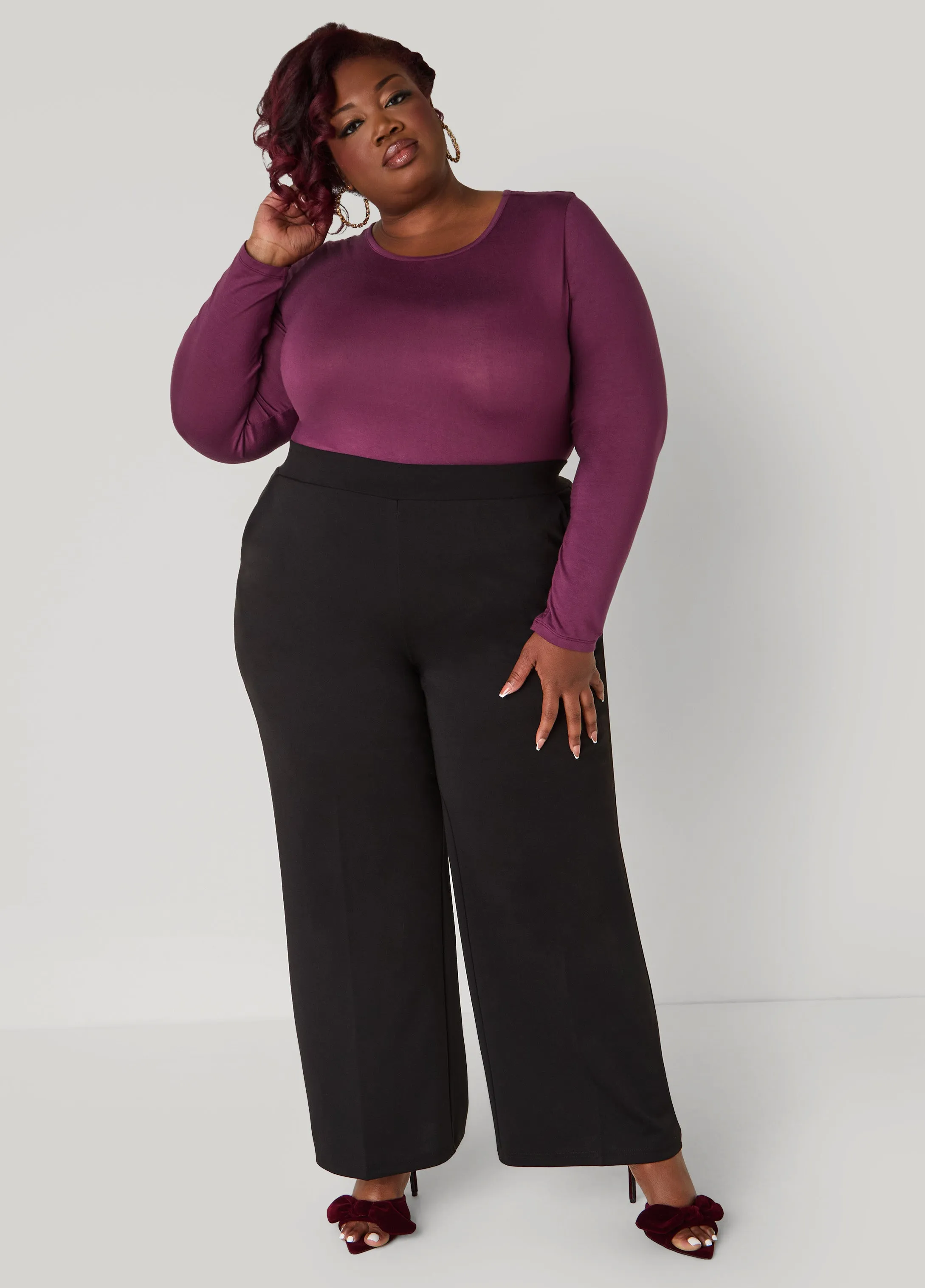 Pull On Ponte Pants sold by Ashley Stewart product image thumbnail 2