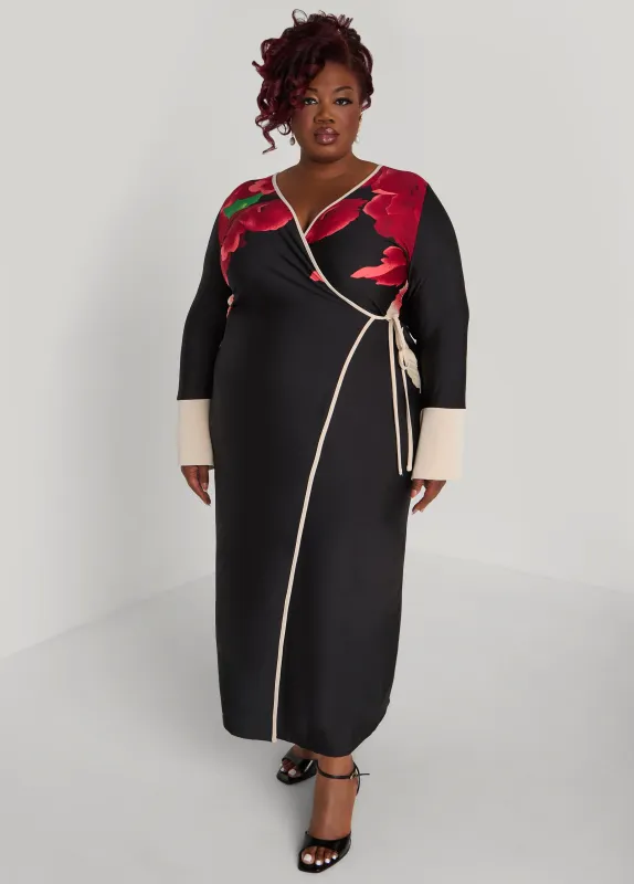 Floral Maxi Wrap Dress made by Ashley Stewart